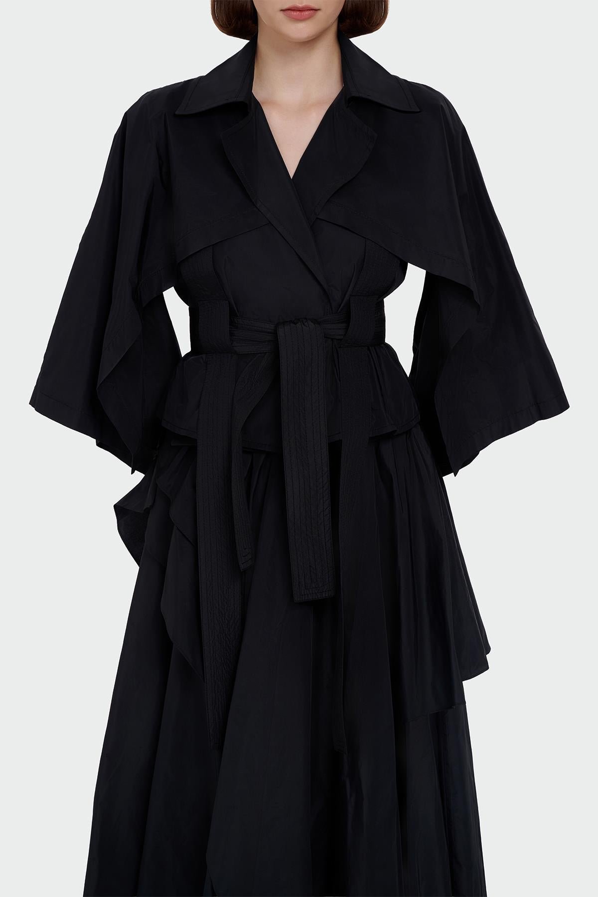 Asimetrik Volan Detaylı Etek