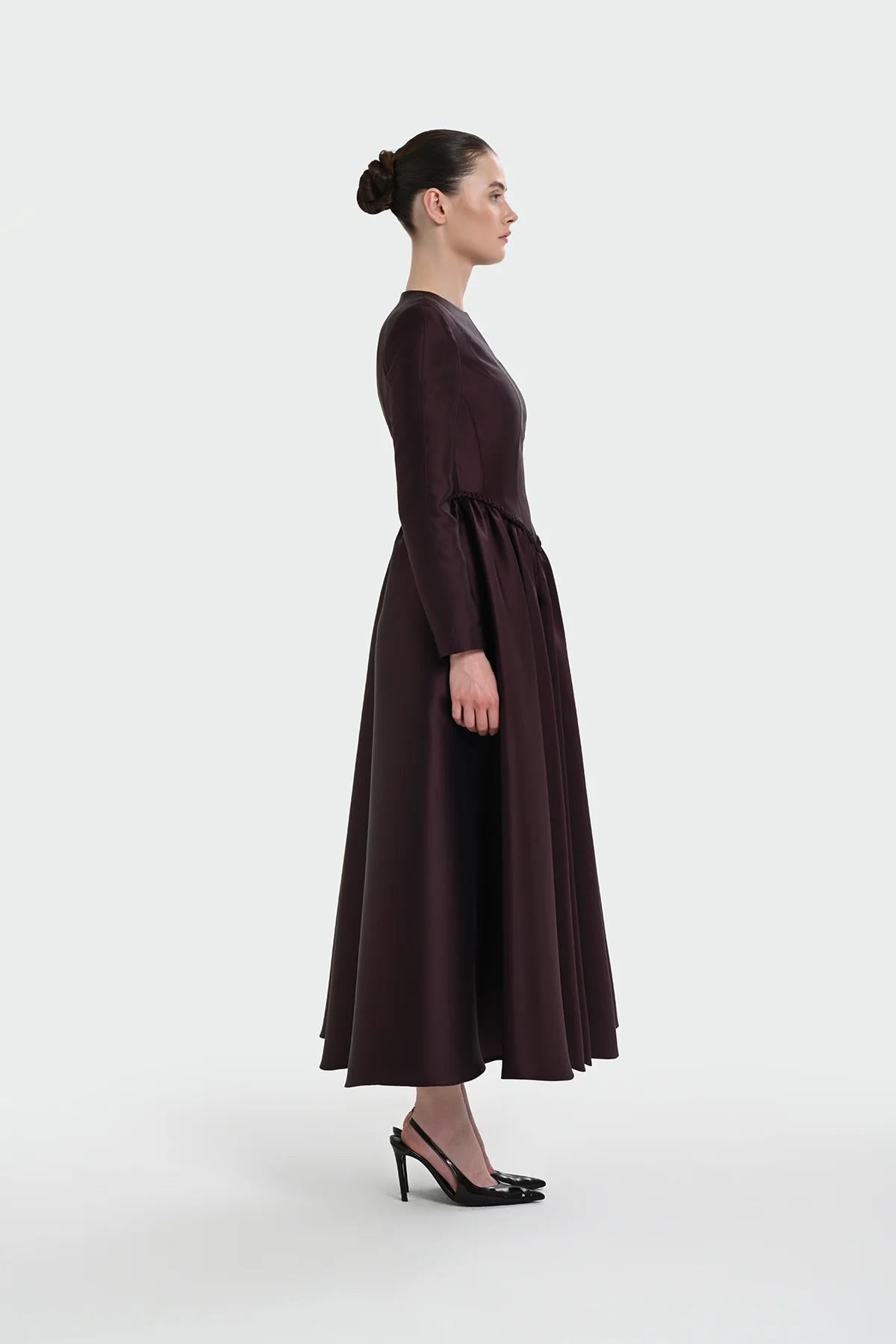A-Line Evening Dress with Waist Details