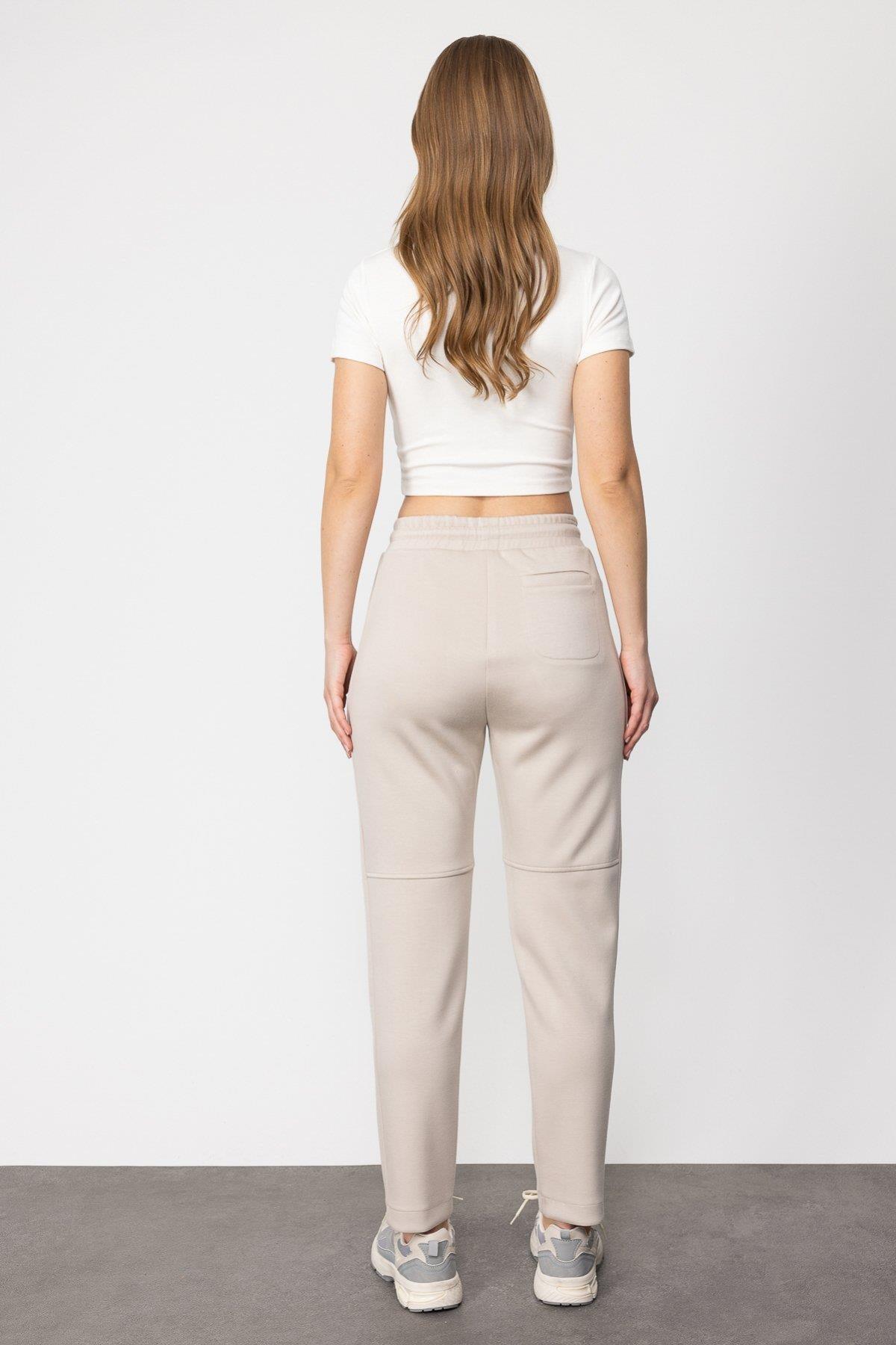 Beli Lastikli Arkası Dikiş Detaylı Pantolon - Eser Giyim