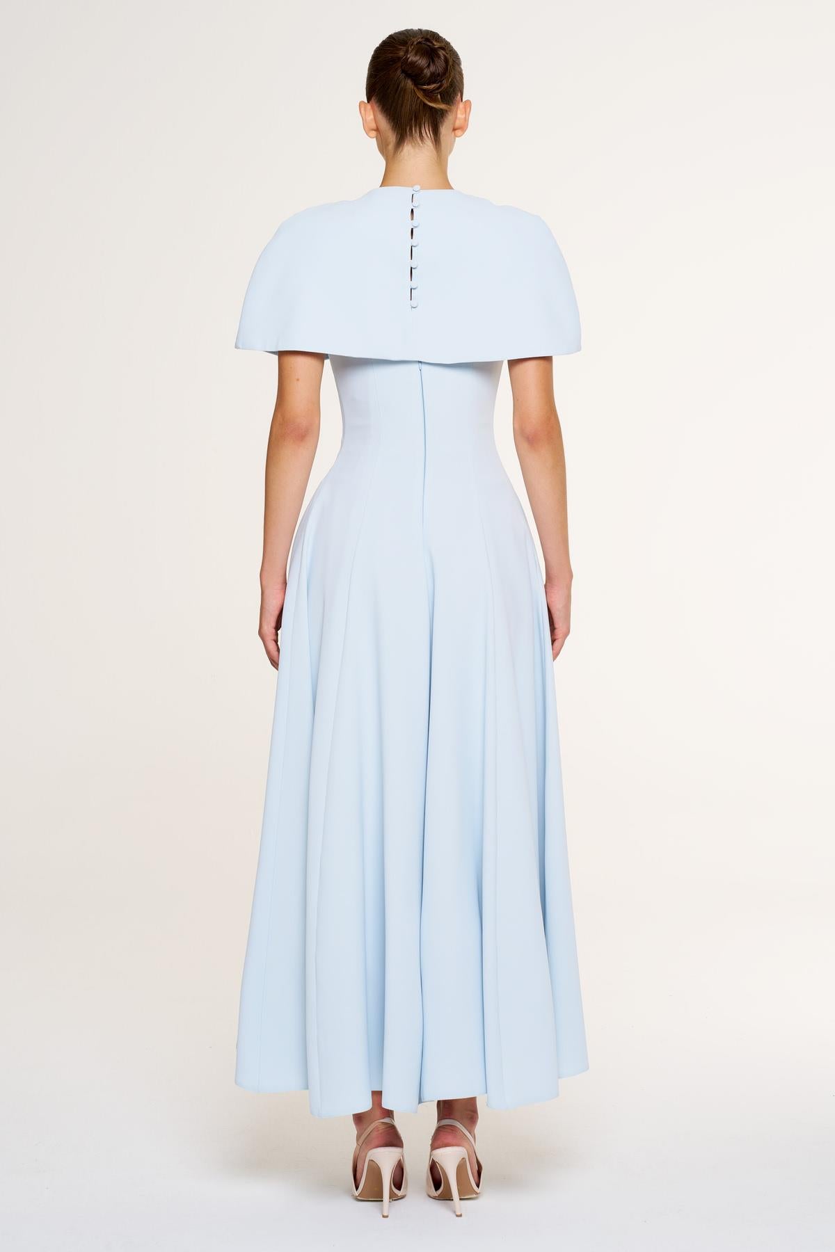 Bolero Detailed Strapless Flared Skirt Evening Dress
