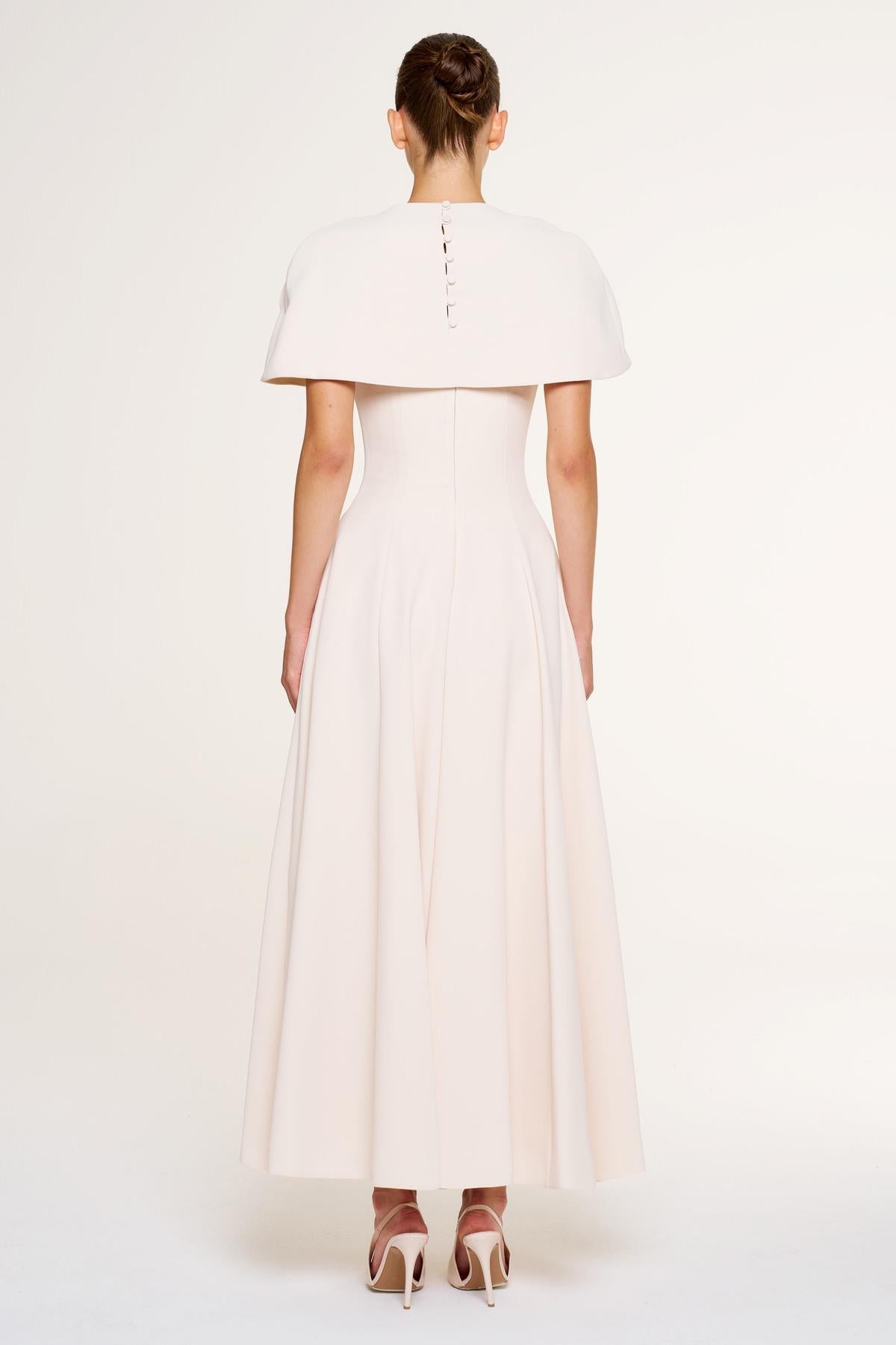 Bolero Detailed Strapless Flared Skirt Evening Dress