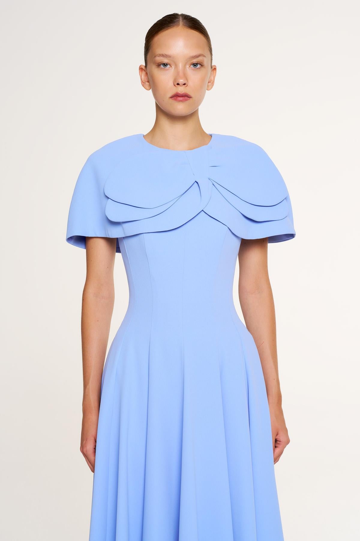 Bolero Detailed Strapless Flared Skirt Evening Dress