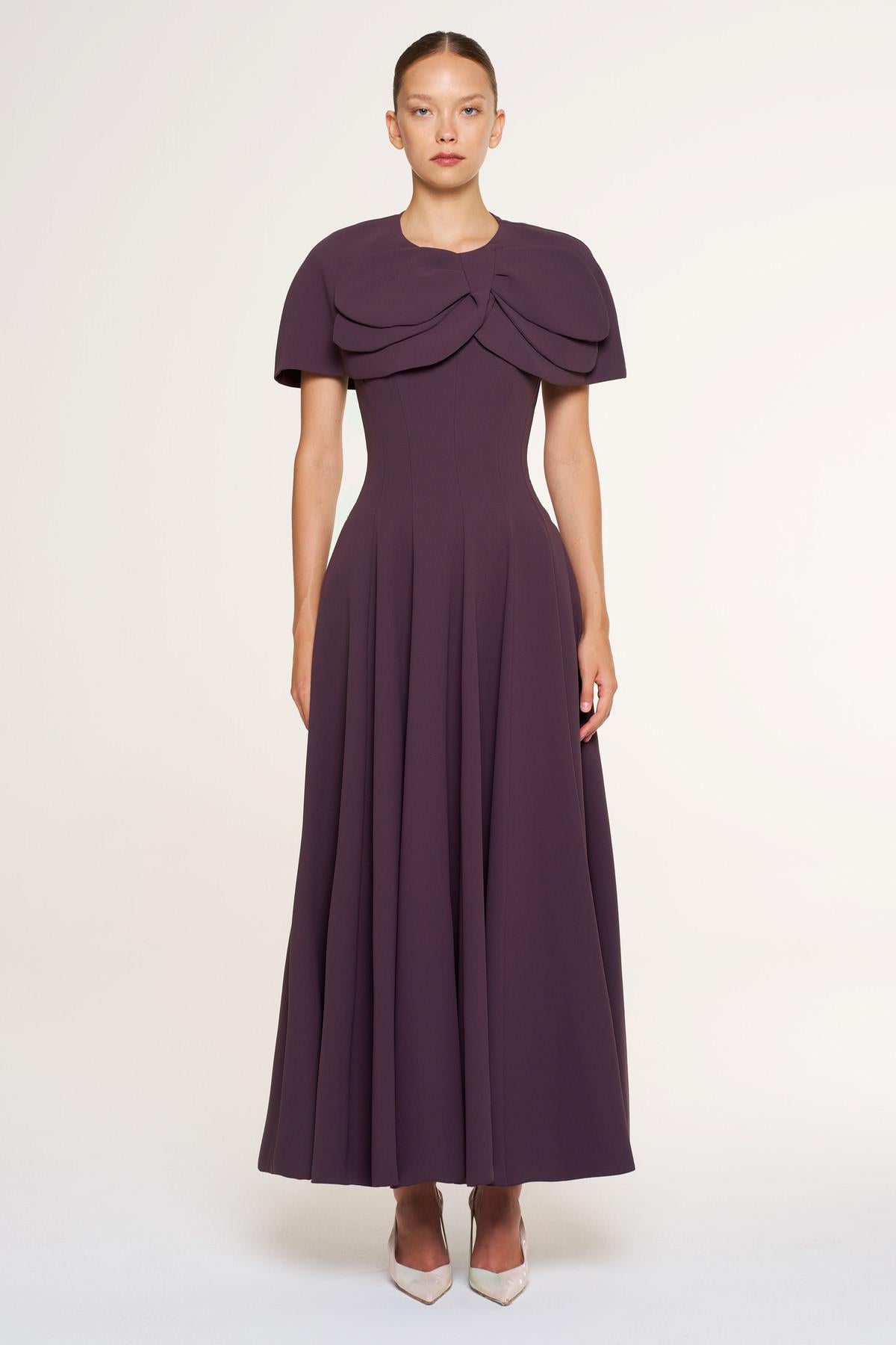 Bolero Detailed Strapless Flared Skirt Evening Dress