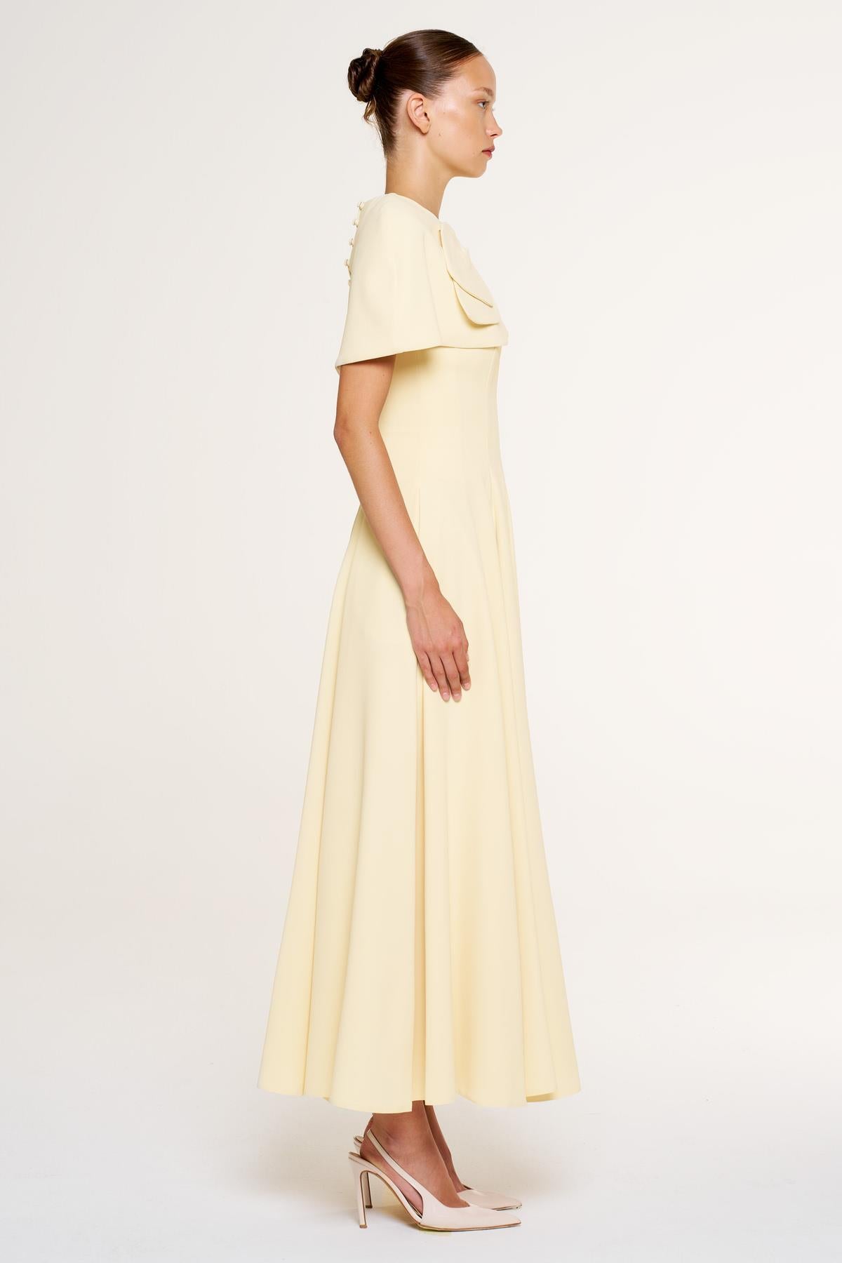 Bolero Detailed Strapless Flared Skirt Evening Dress