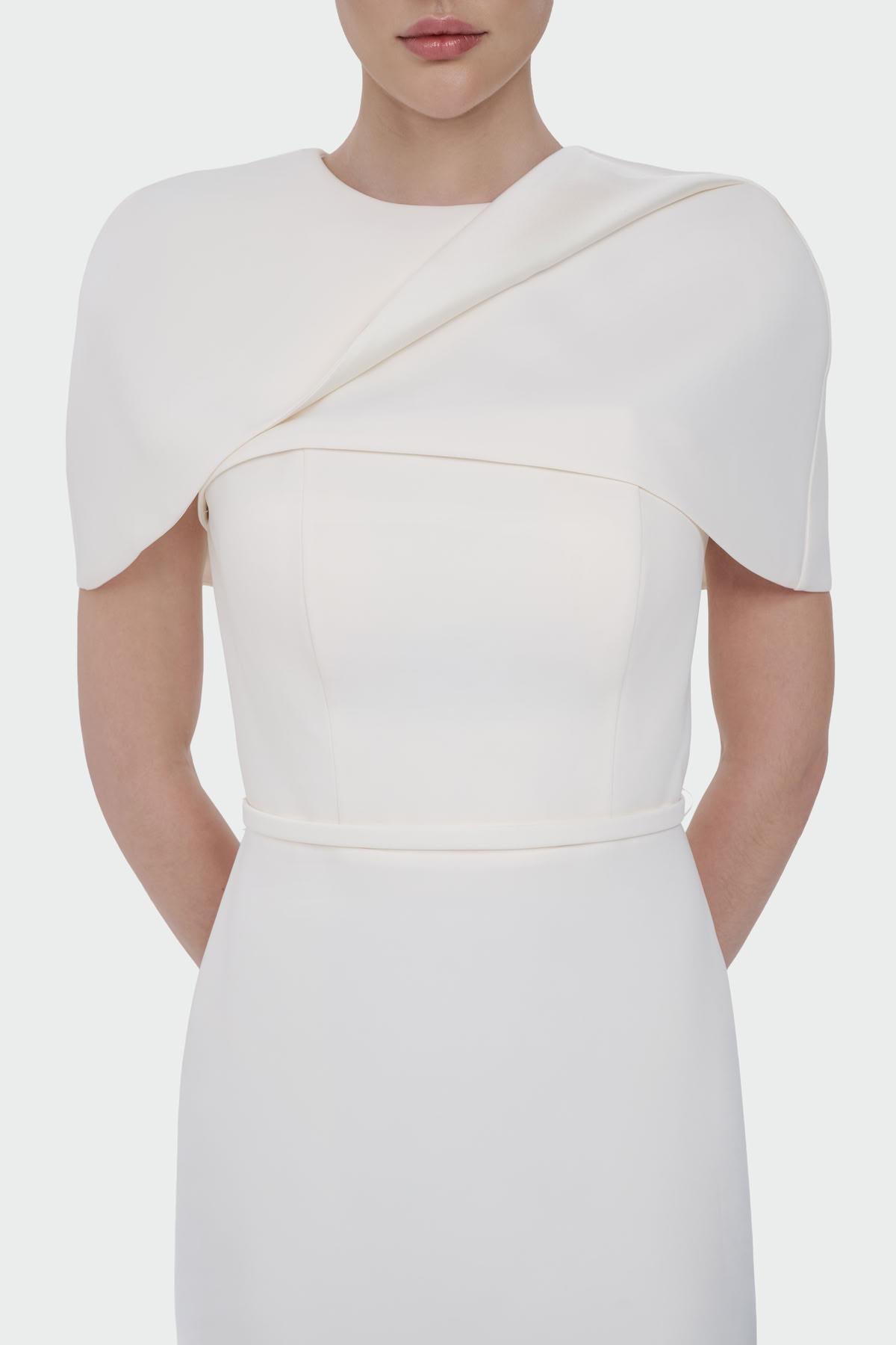 Long Evening Dress with Bolero Detail