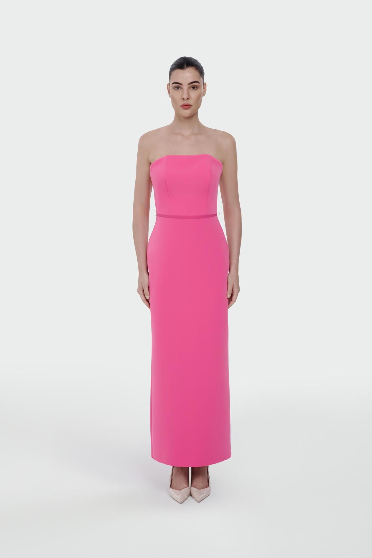 Long Evening Dress with Bolero Detail
