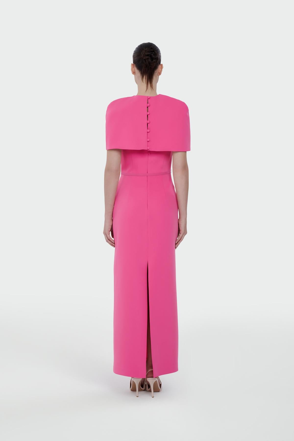 Long Evening Dress with Bolero Detail