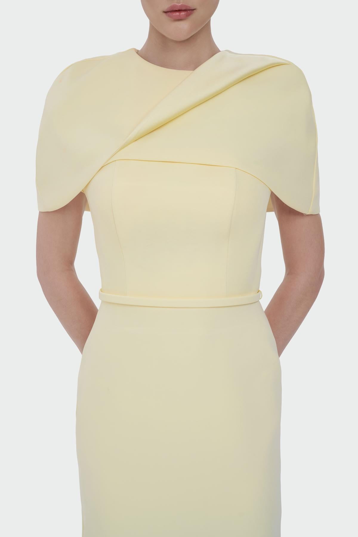 Long Evening Dress with Bolero Detail