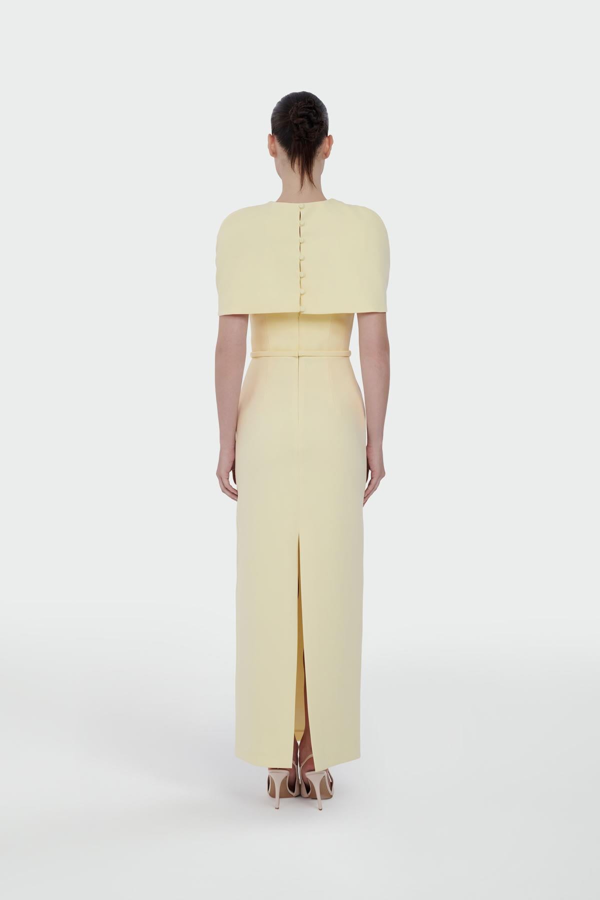 Long Evening Dress with Bolero Detail