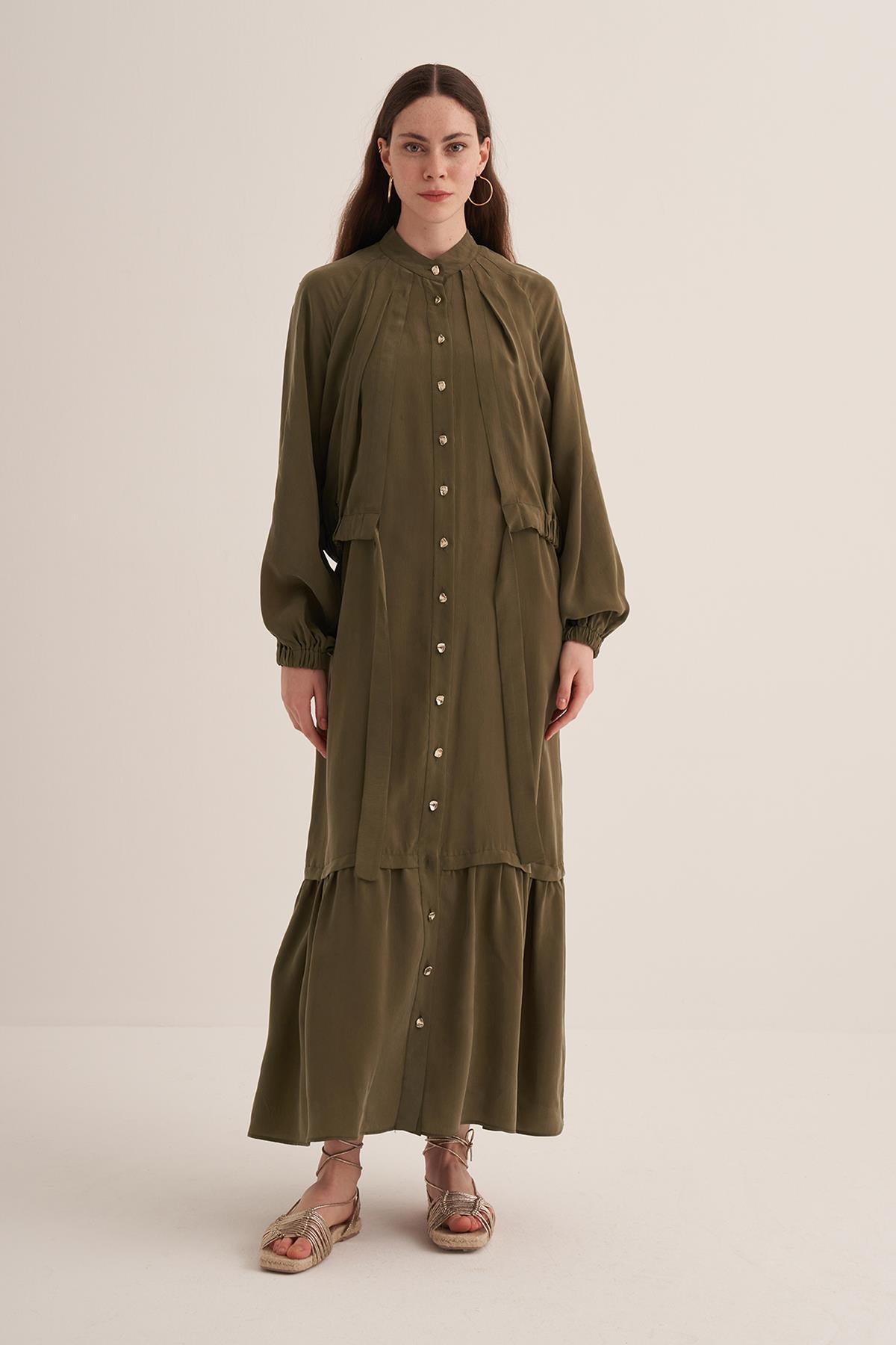 Cupro Dress with Jacket