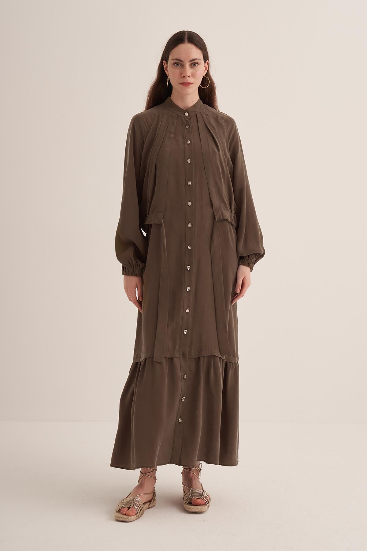Cupro Dress with Jacket