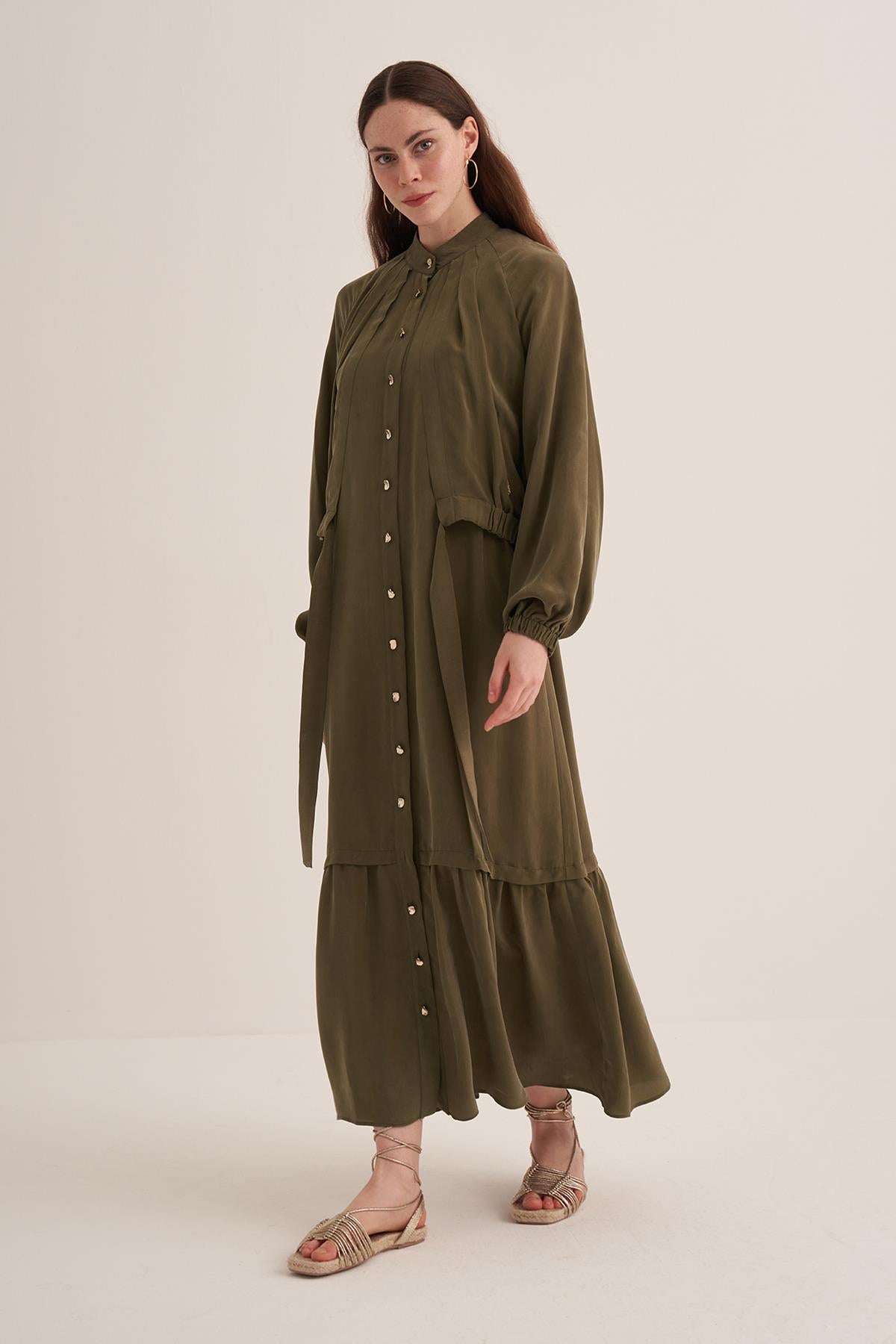 Cupro Dress with Jacket