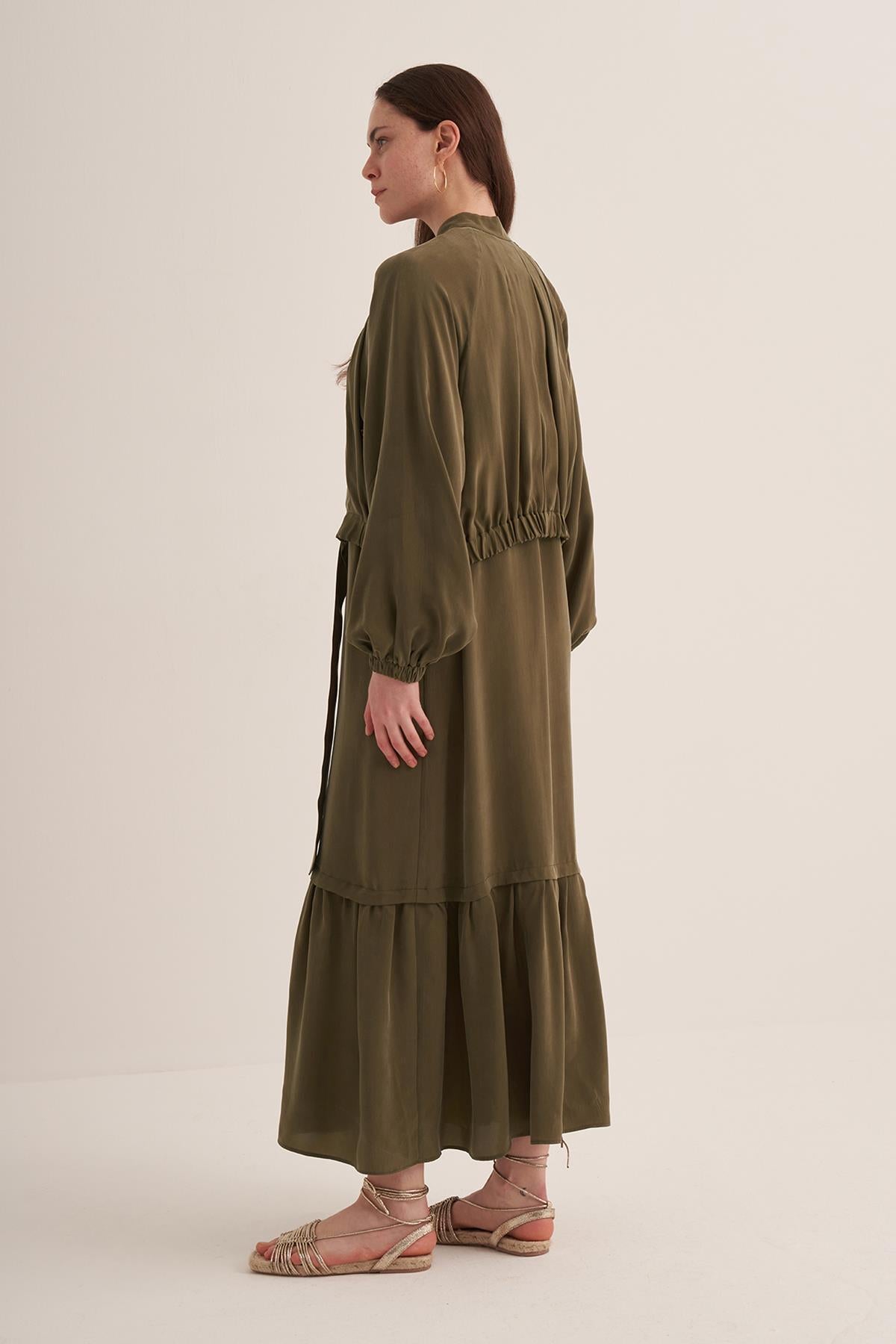 Cupro Dress with Jacket