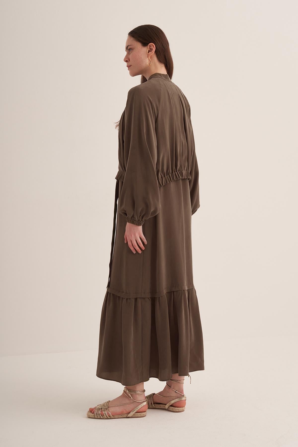 Cupro Dress with Jacket