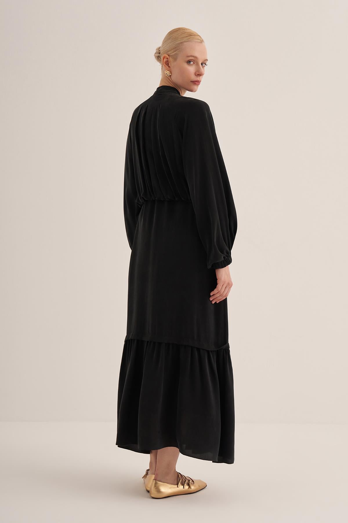 Cupro Dress with Jacket