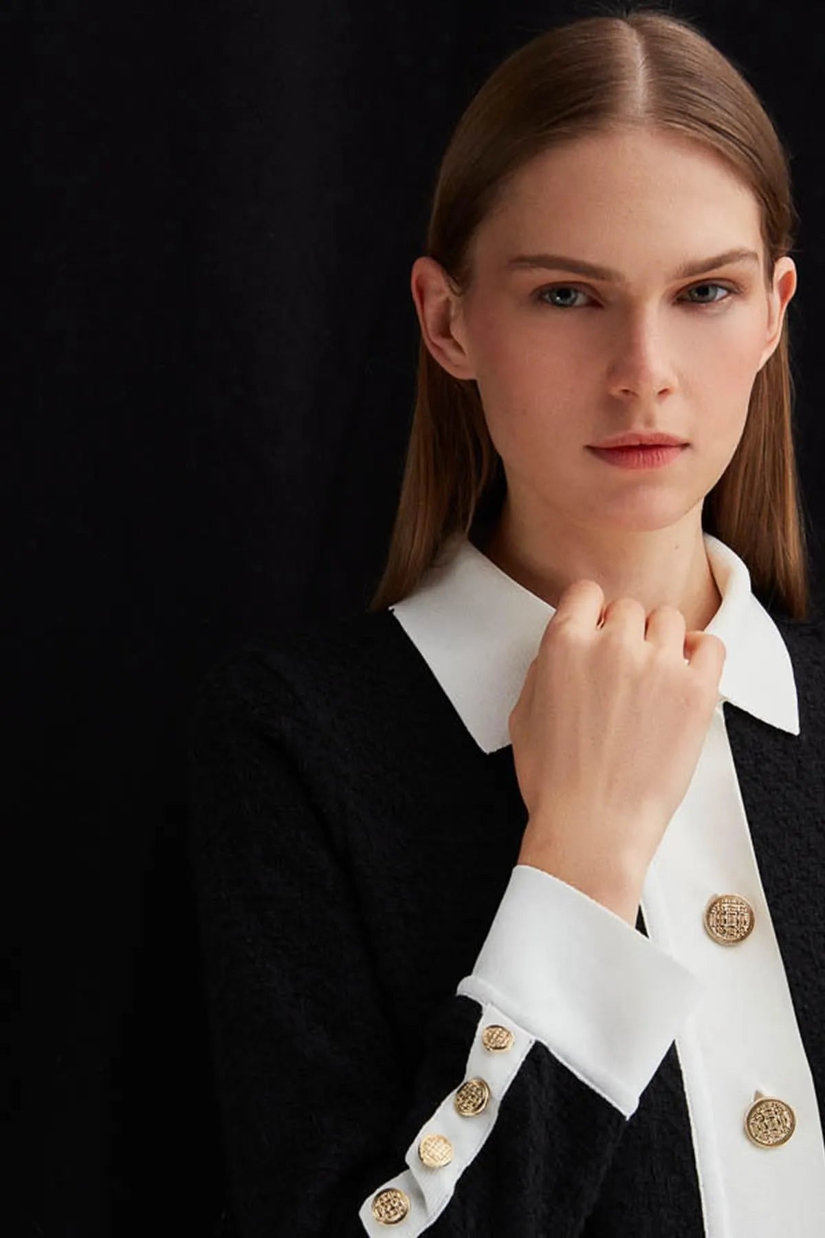 Tweed Fabric Long Stylish Jacket 