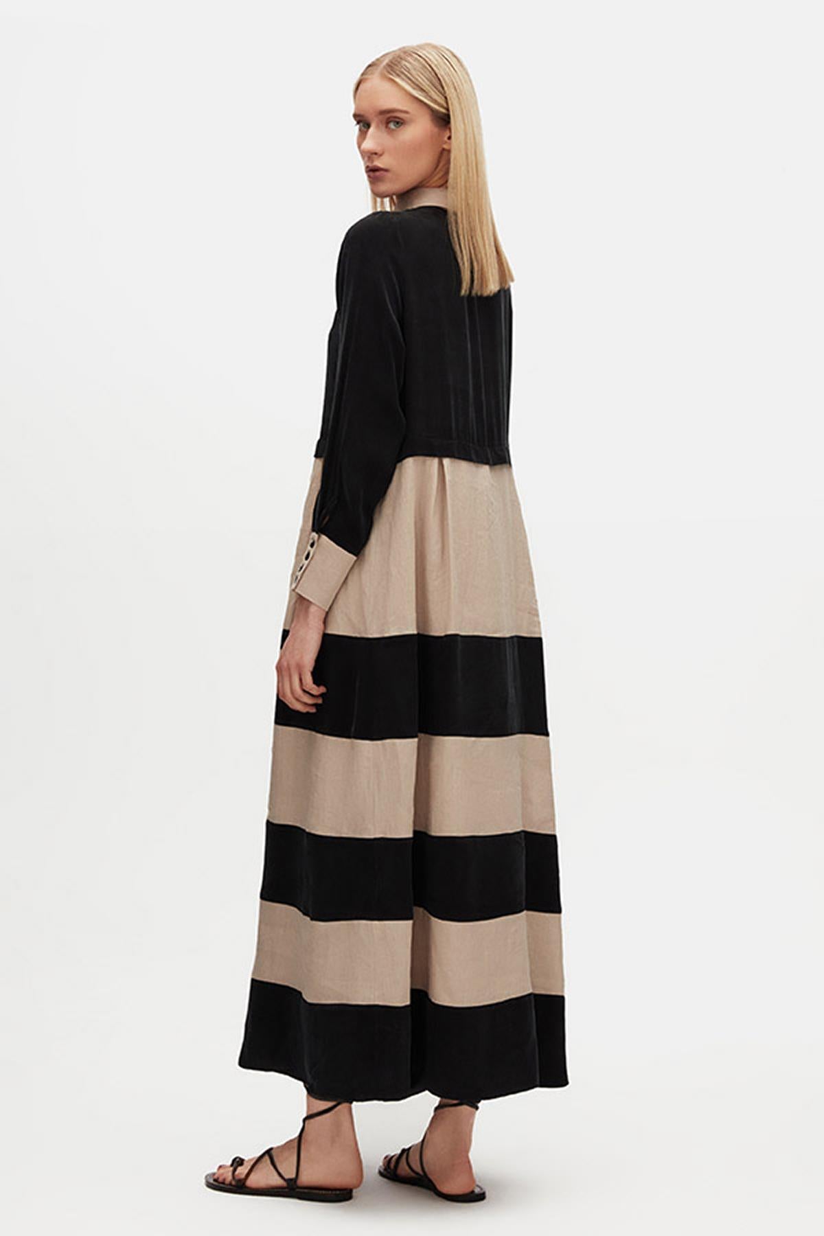 Cupro Linen Two Tone Dress