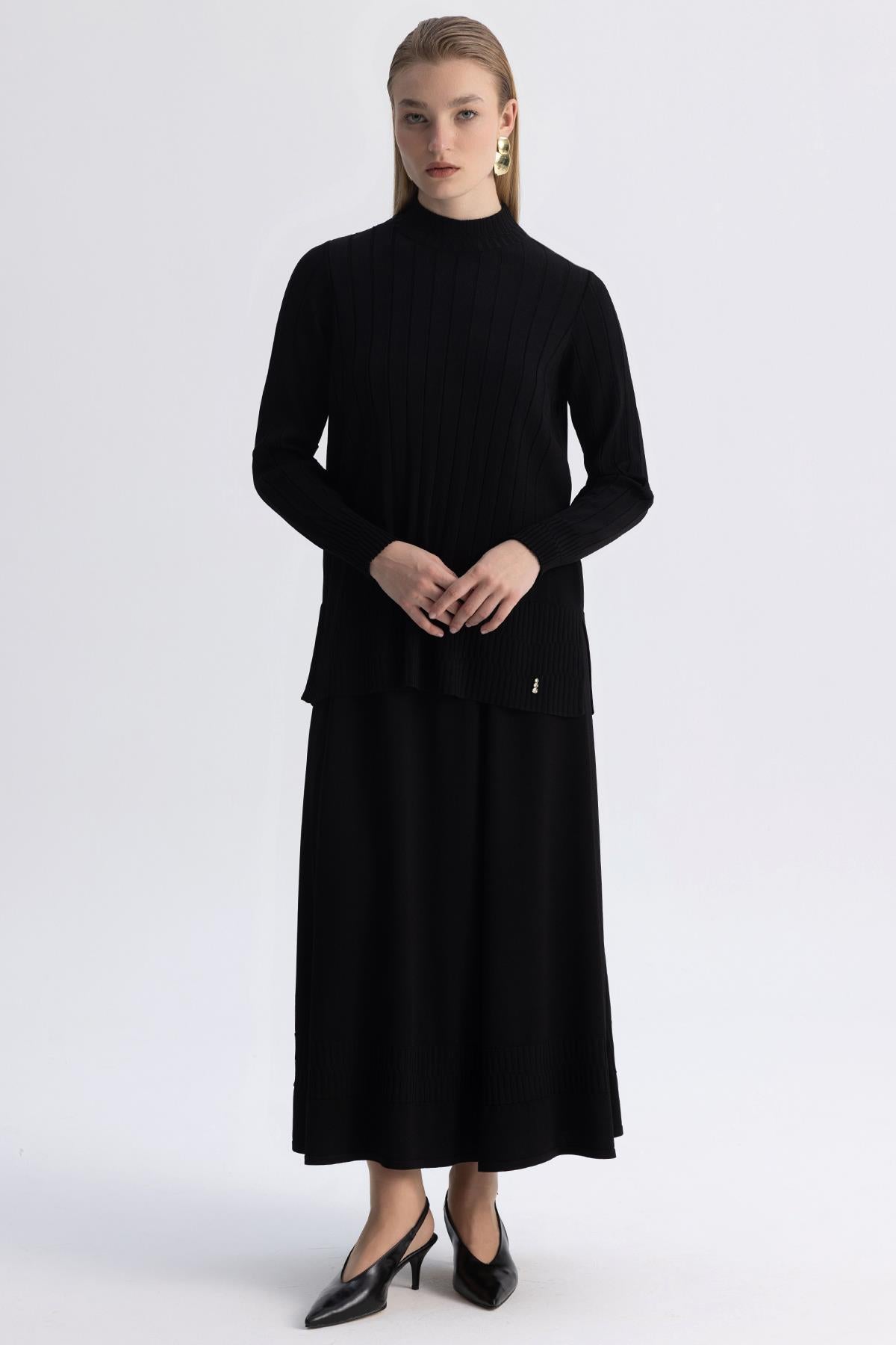 Kalın Fitilli Beli Lastikli Tunik