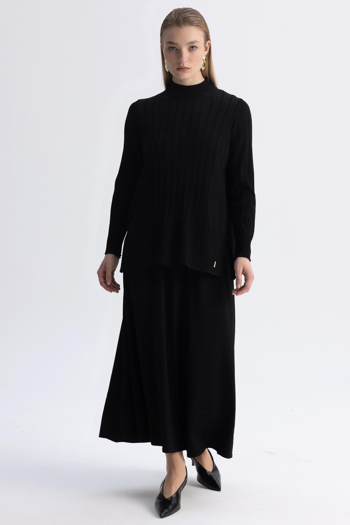 Kalın Fitilli Beli Lastikli Tunik