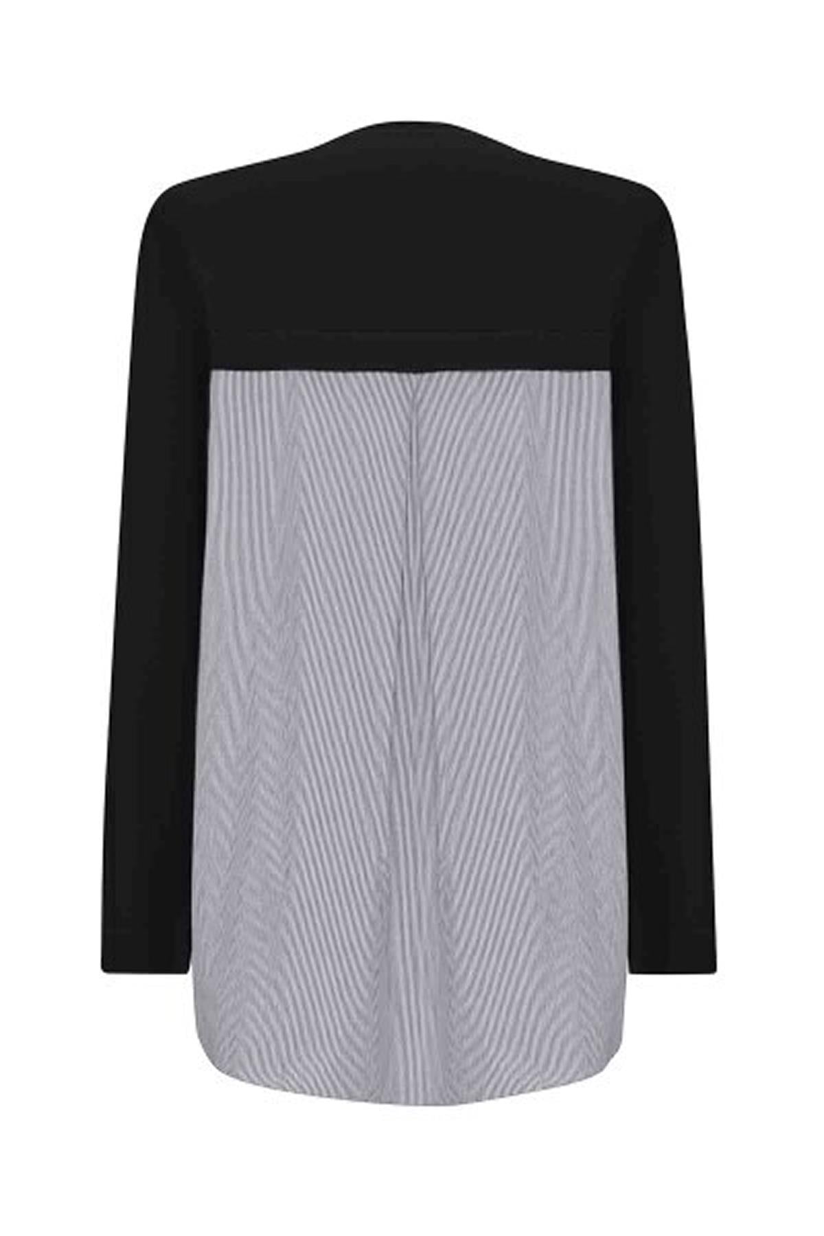 Ön Düğme Detaylı Arka Poplin Asimetrik Tunik