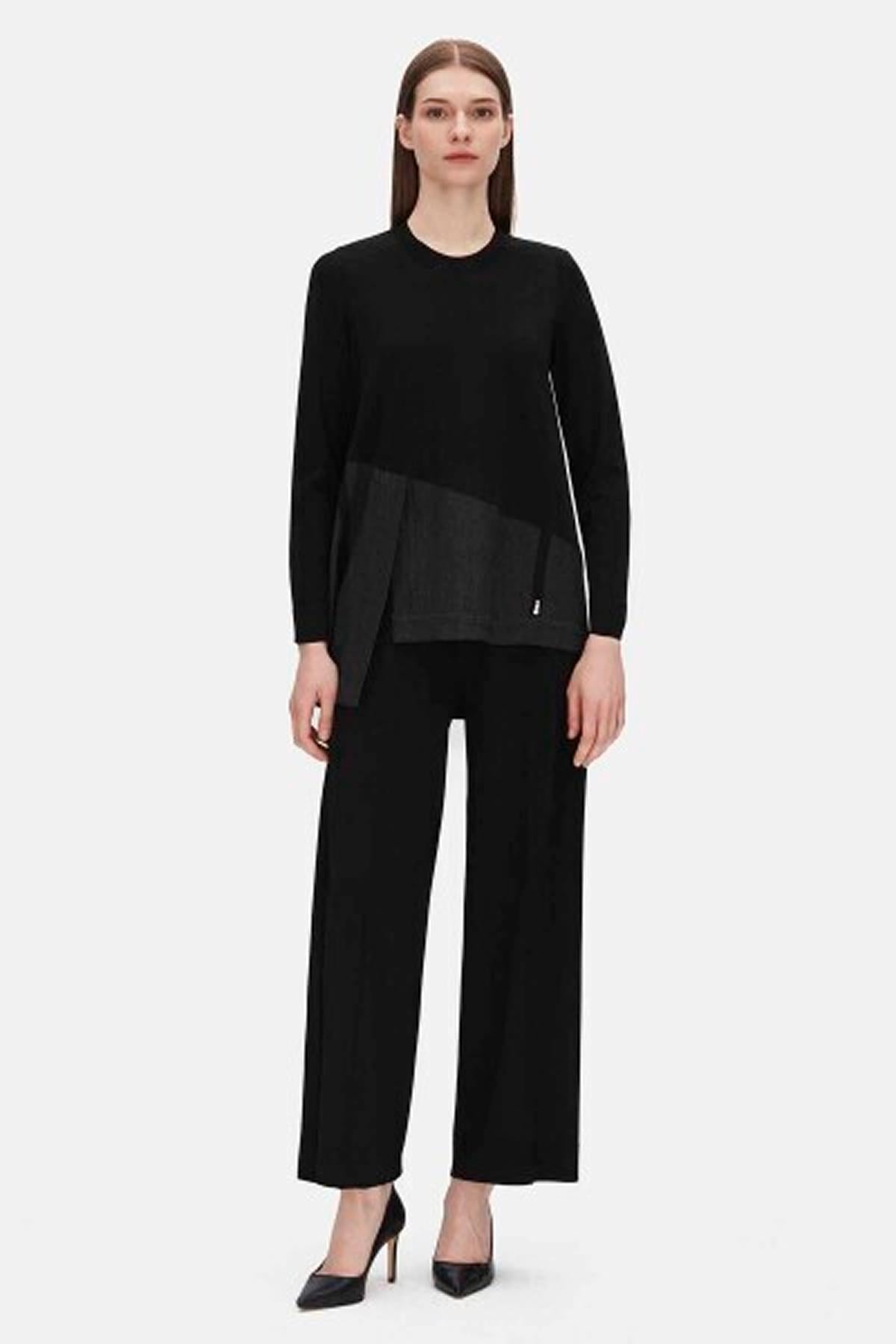 Wide Leg Knitwear Trousers