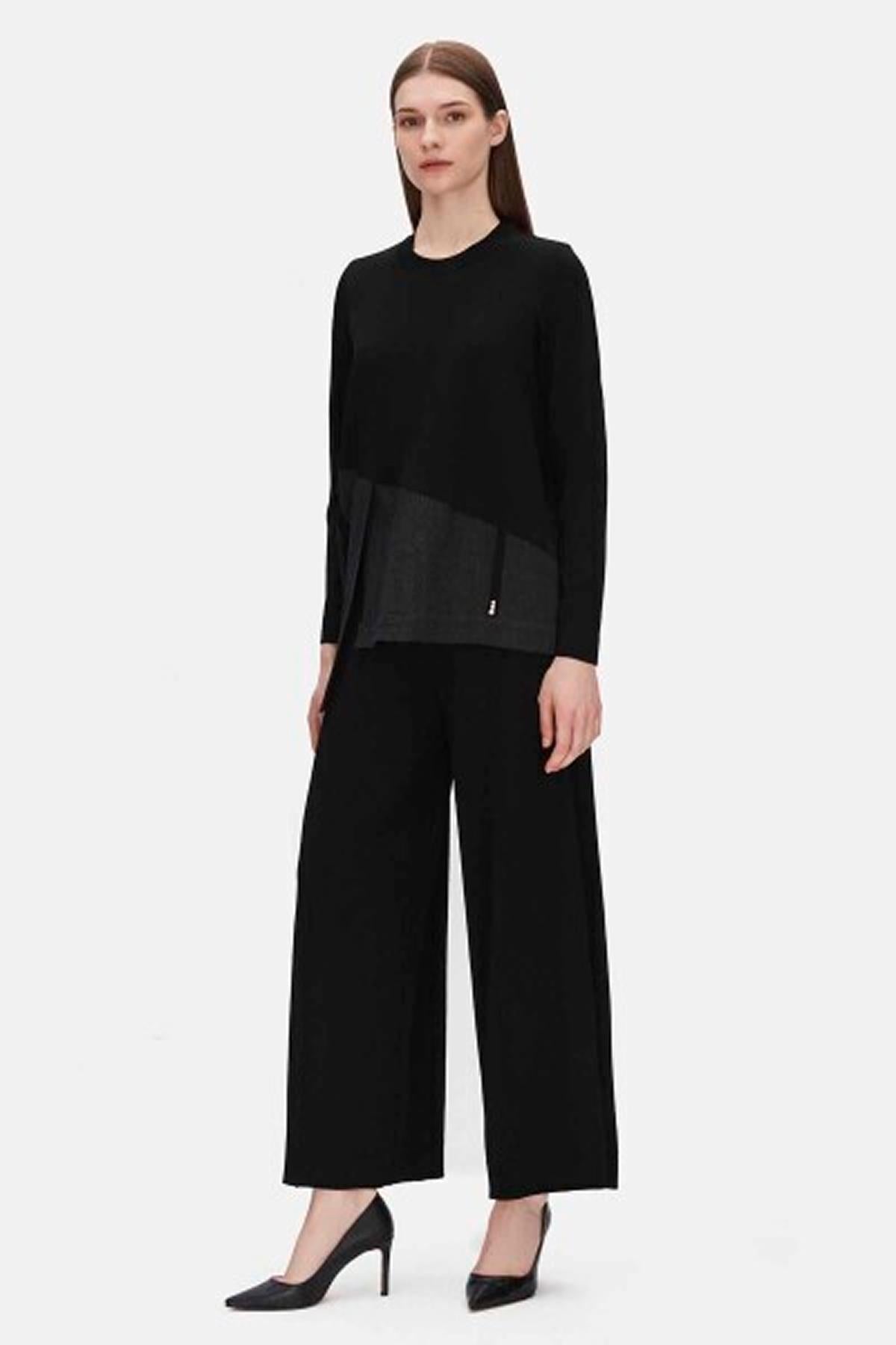 Wide Leg Knitwear Trousers