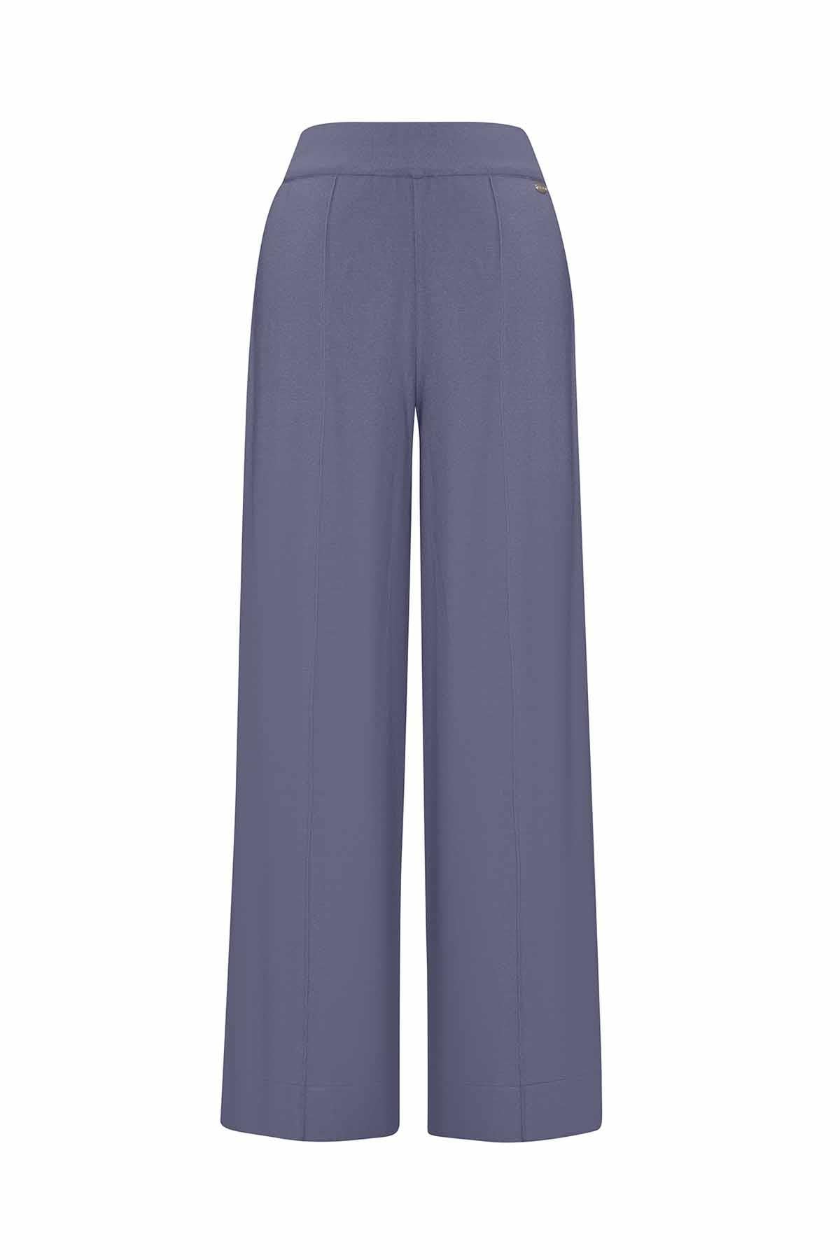 Wide Leg Trousers with Front Stitching