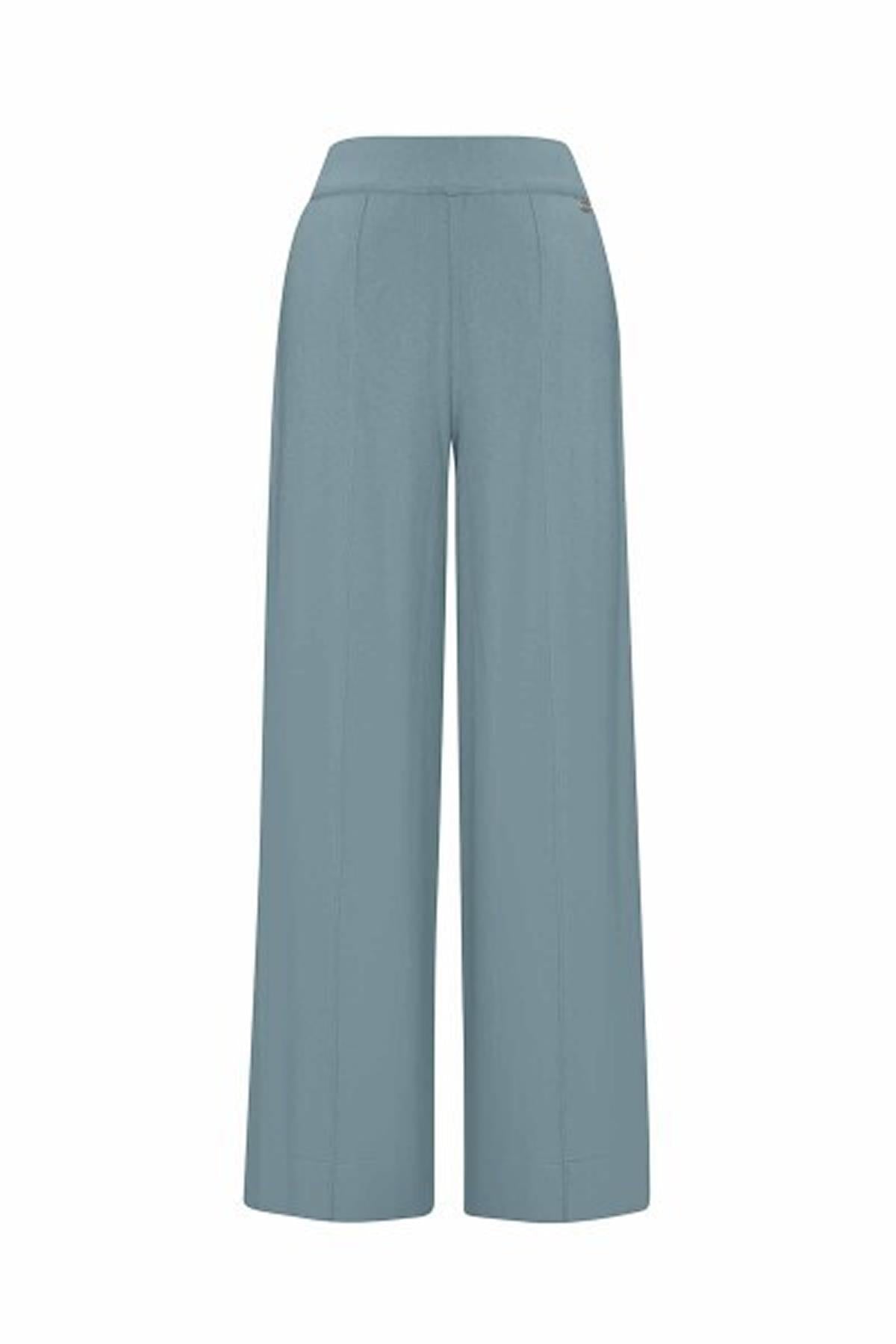 Wide Leg Trousers with Front Stitching