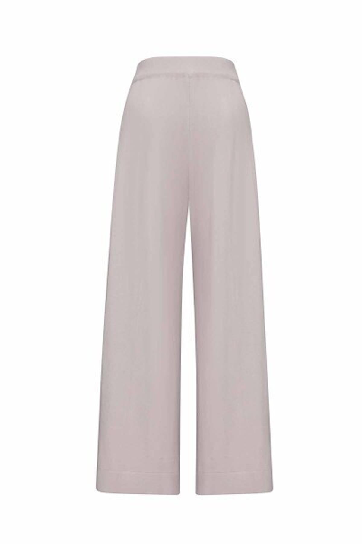Wide Leg Trousers with Front Stitching