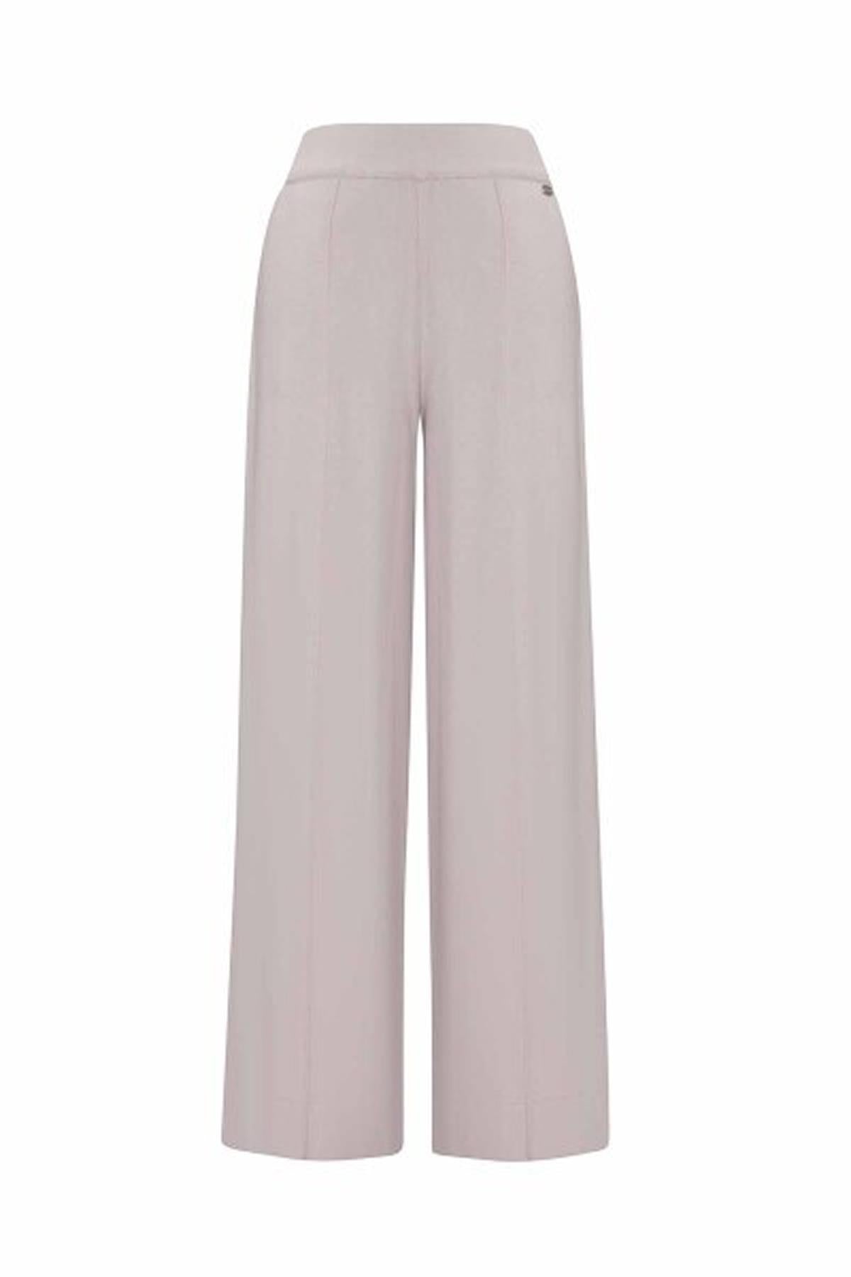 Wide Leg Trousers with Front Stitching