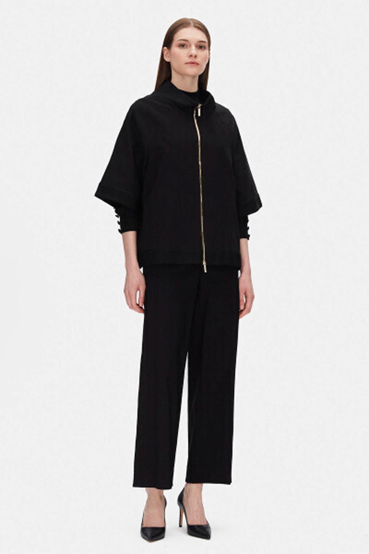Wide Leg Fabric Trousers