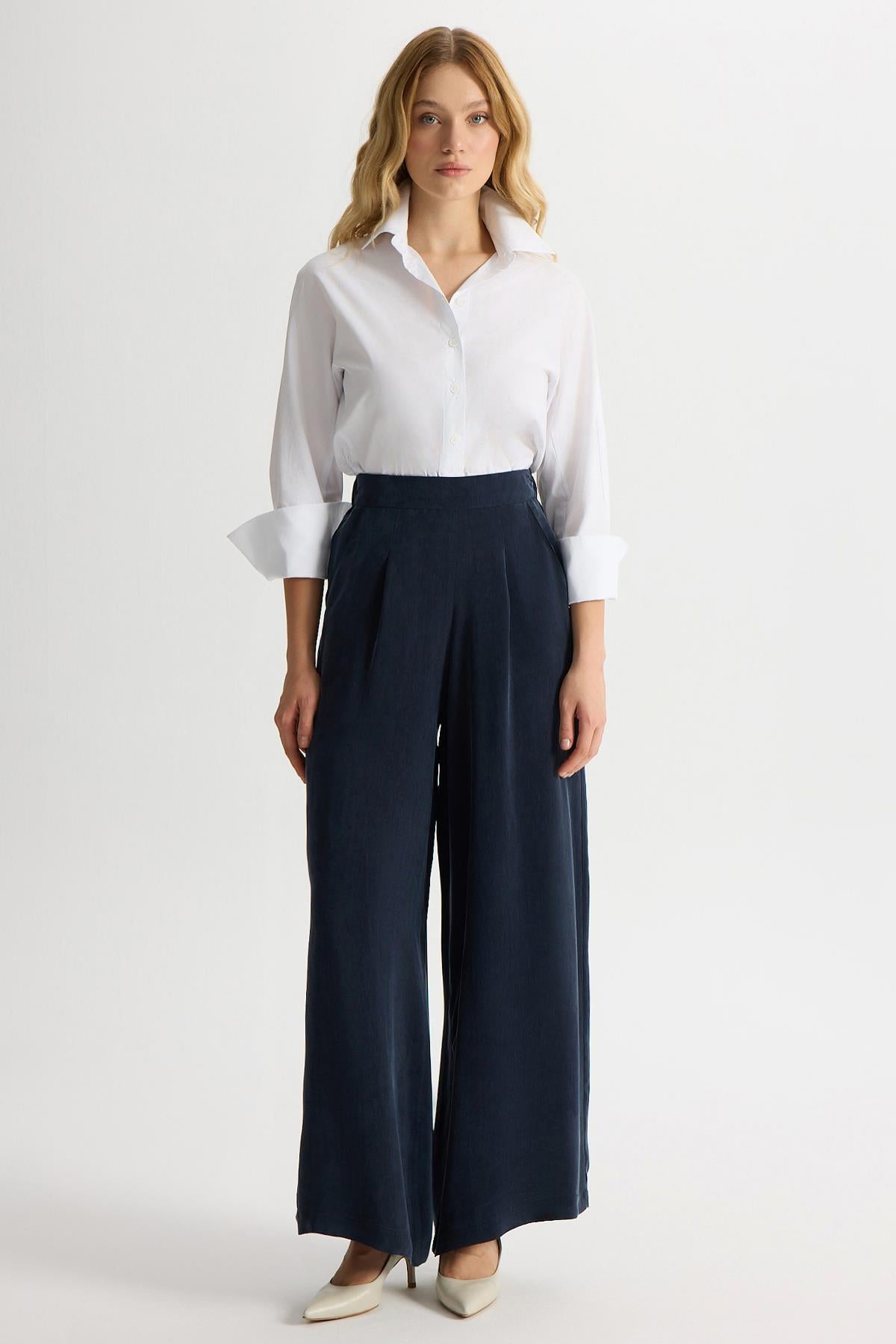 Cepli Bol Paça Cupro Pantolon