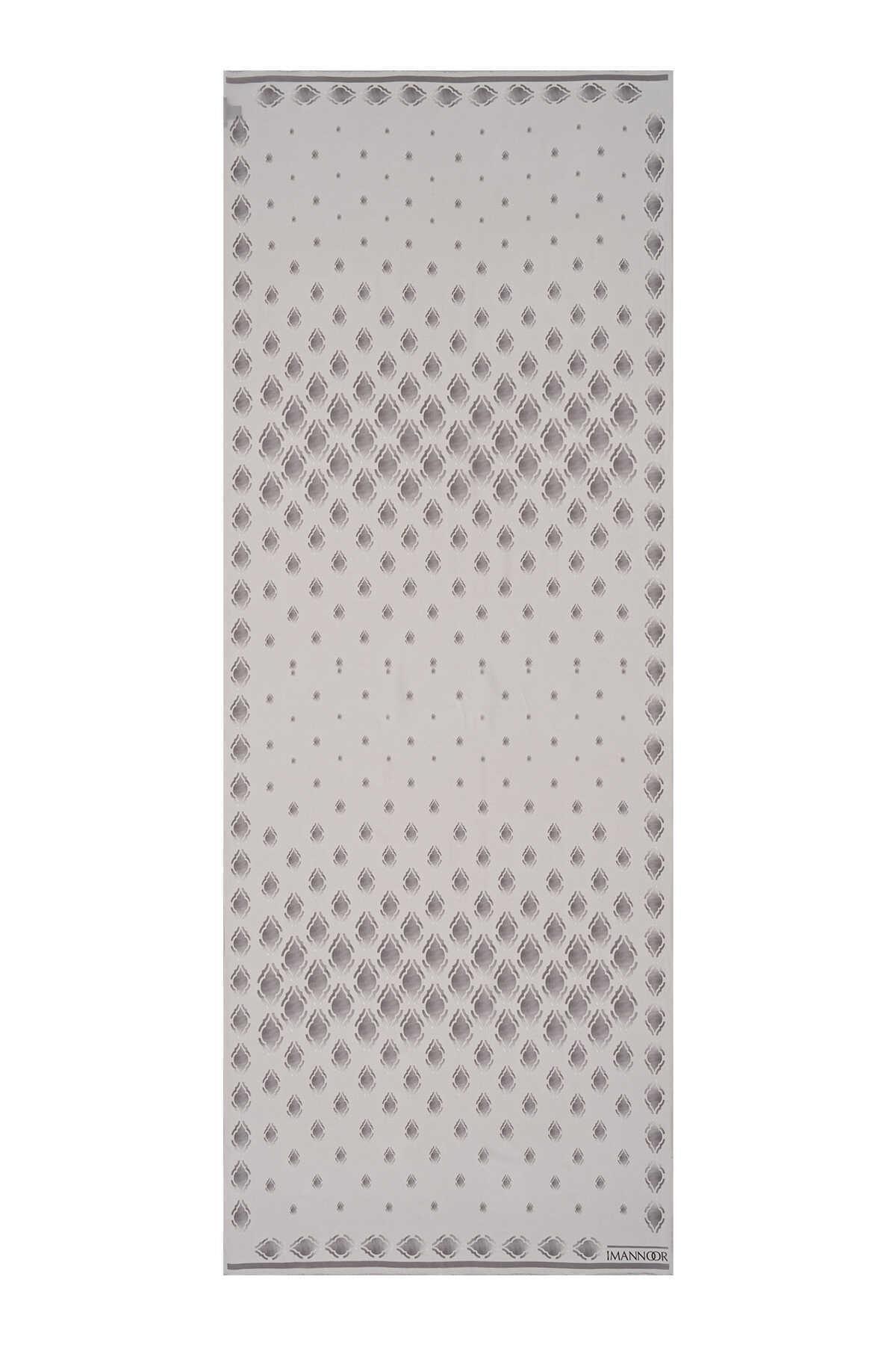 Damla Desenli Krep İpek Şal 80x200 - Eser Giyim