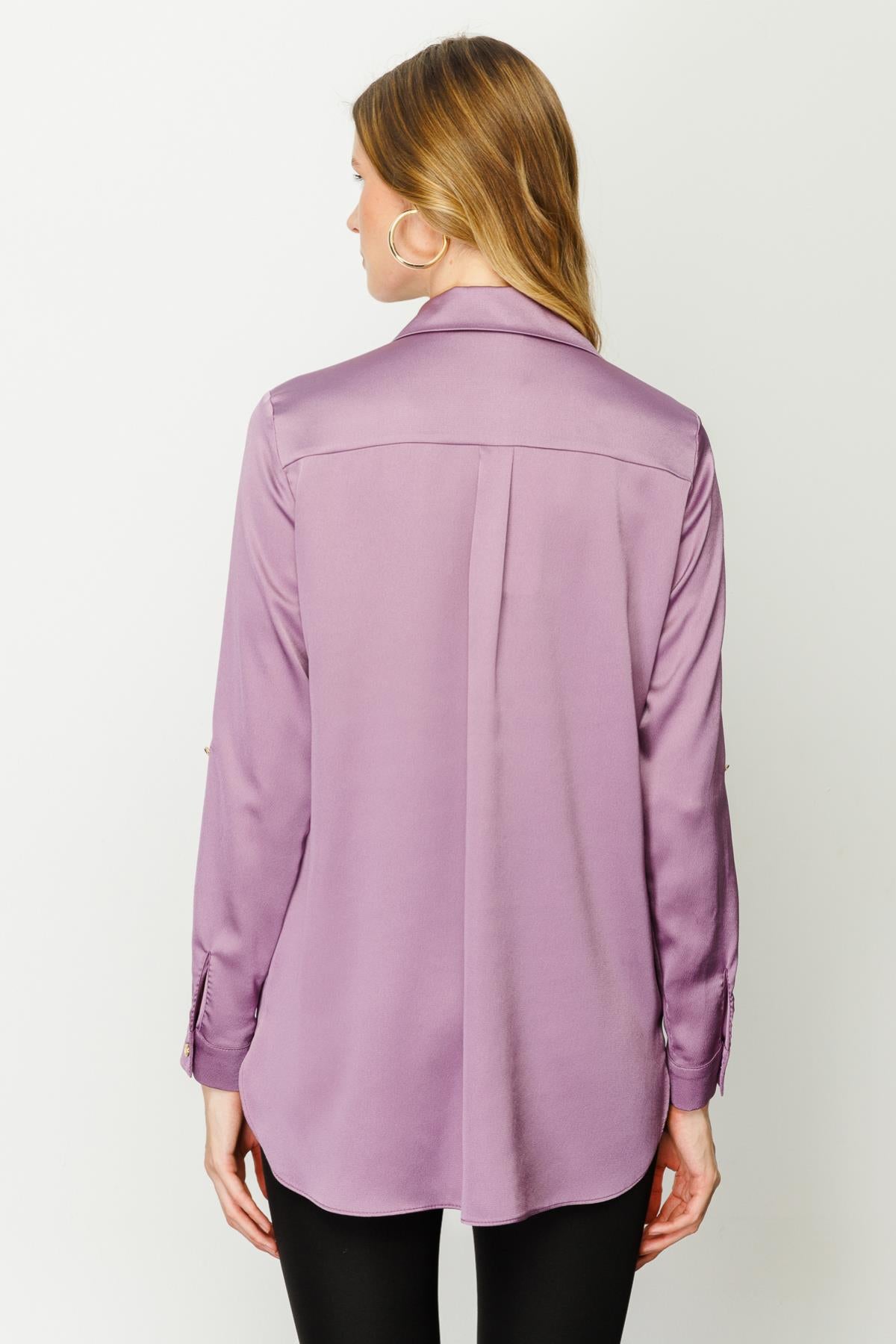 Satin Two Pocket Women's Shirt