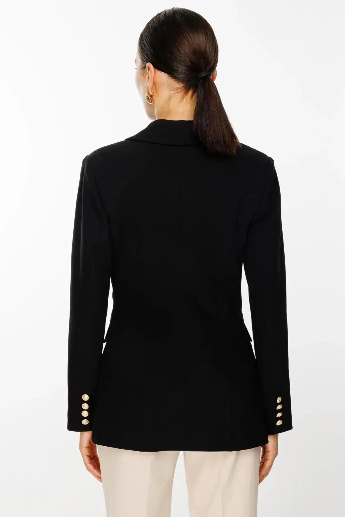 Butterfly Embroidered Jacket with Flap Pocket