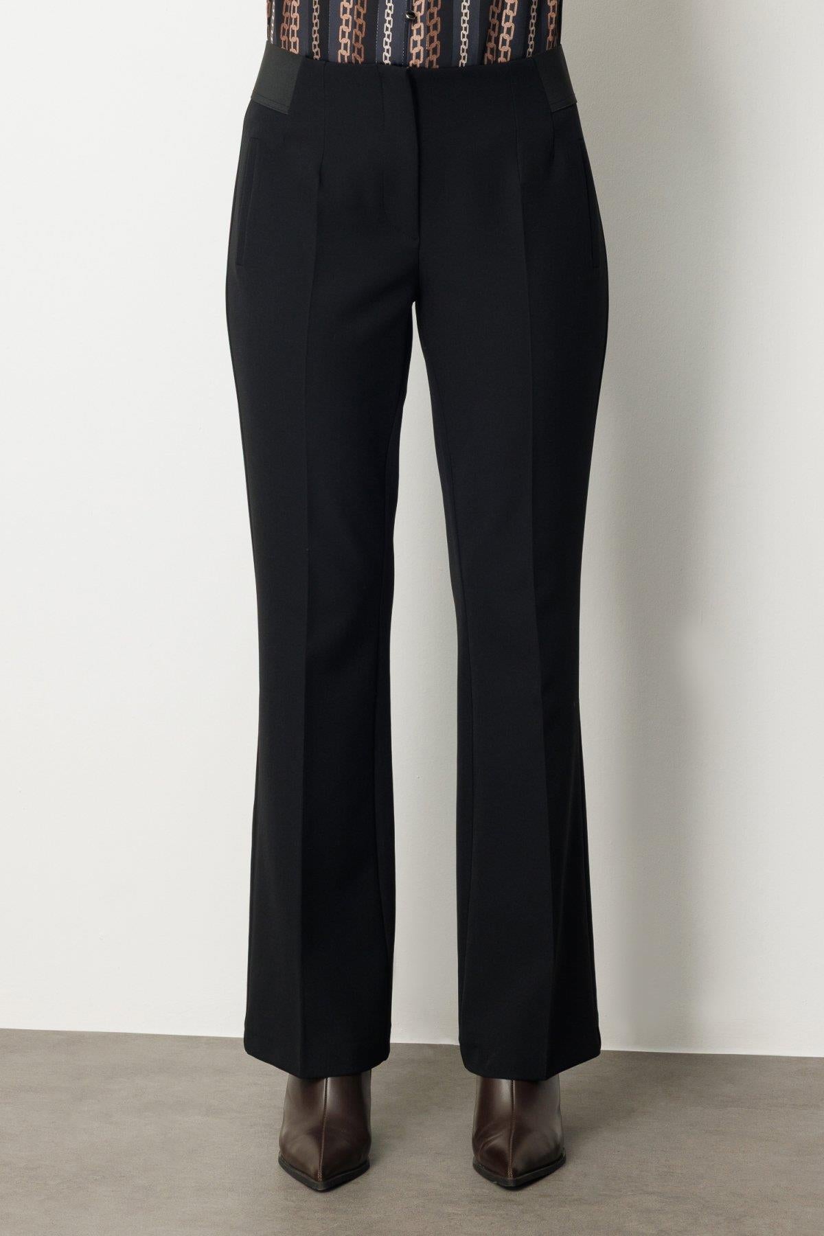 Beli Kalın Lastikli İspanyol Paça Pantolon