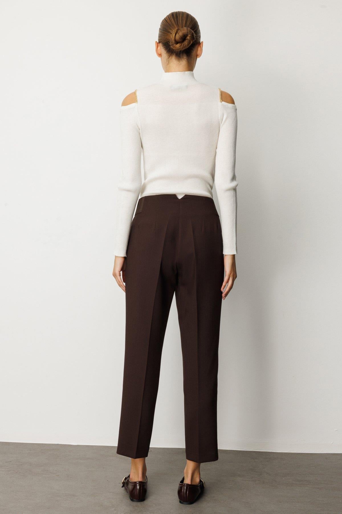 Beli Kalın Lastikli Dar Paça Pantolon