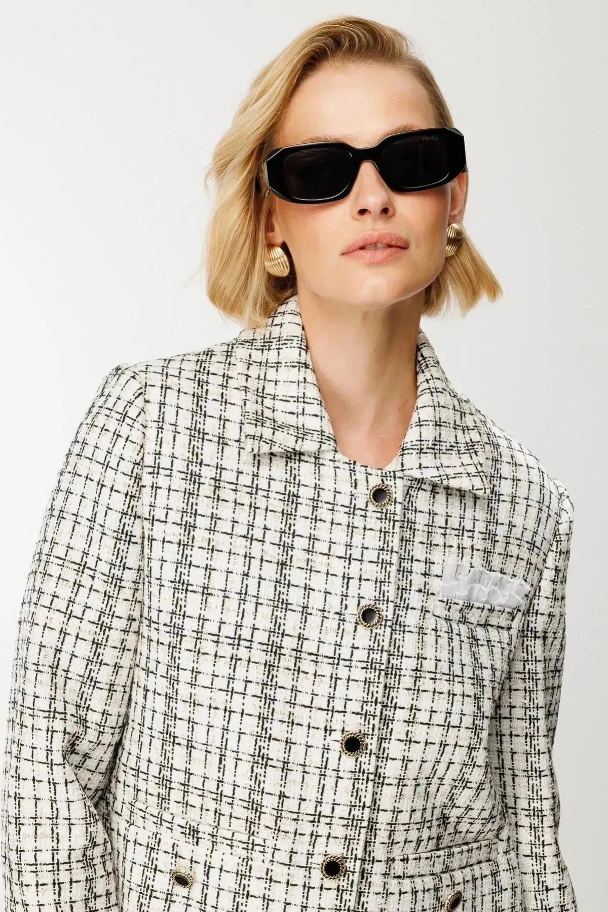Jacket with Tulle Detail on Sleeves and Pockets