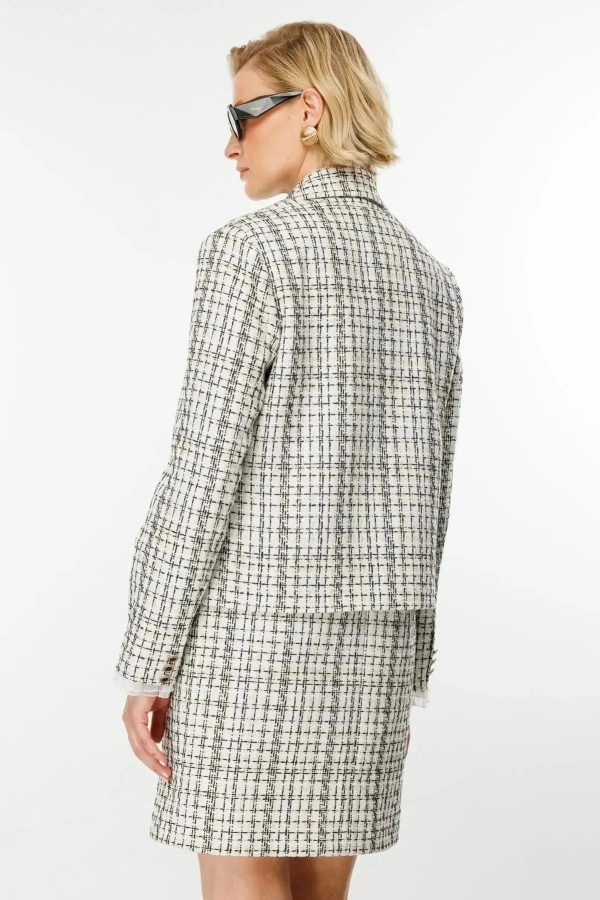 Jacket with Tulle Detail on Sleeves and Pockets