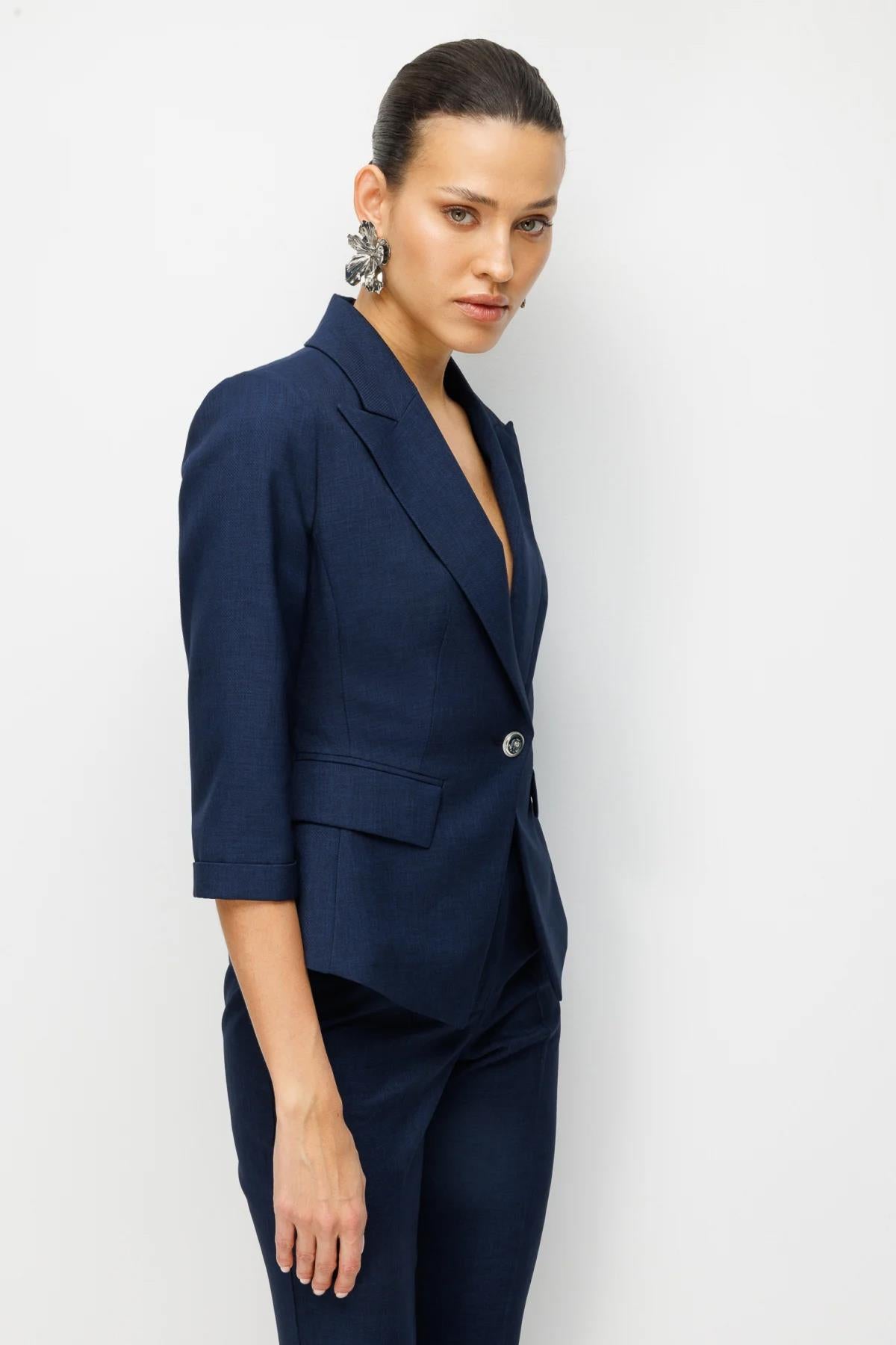 Kapak Cepli Duble Kol Kısa Ceket