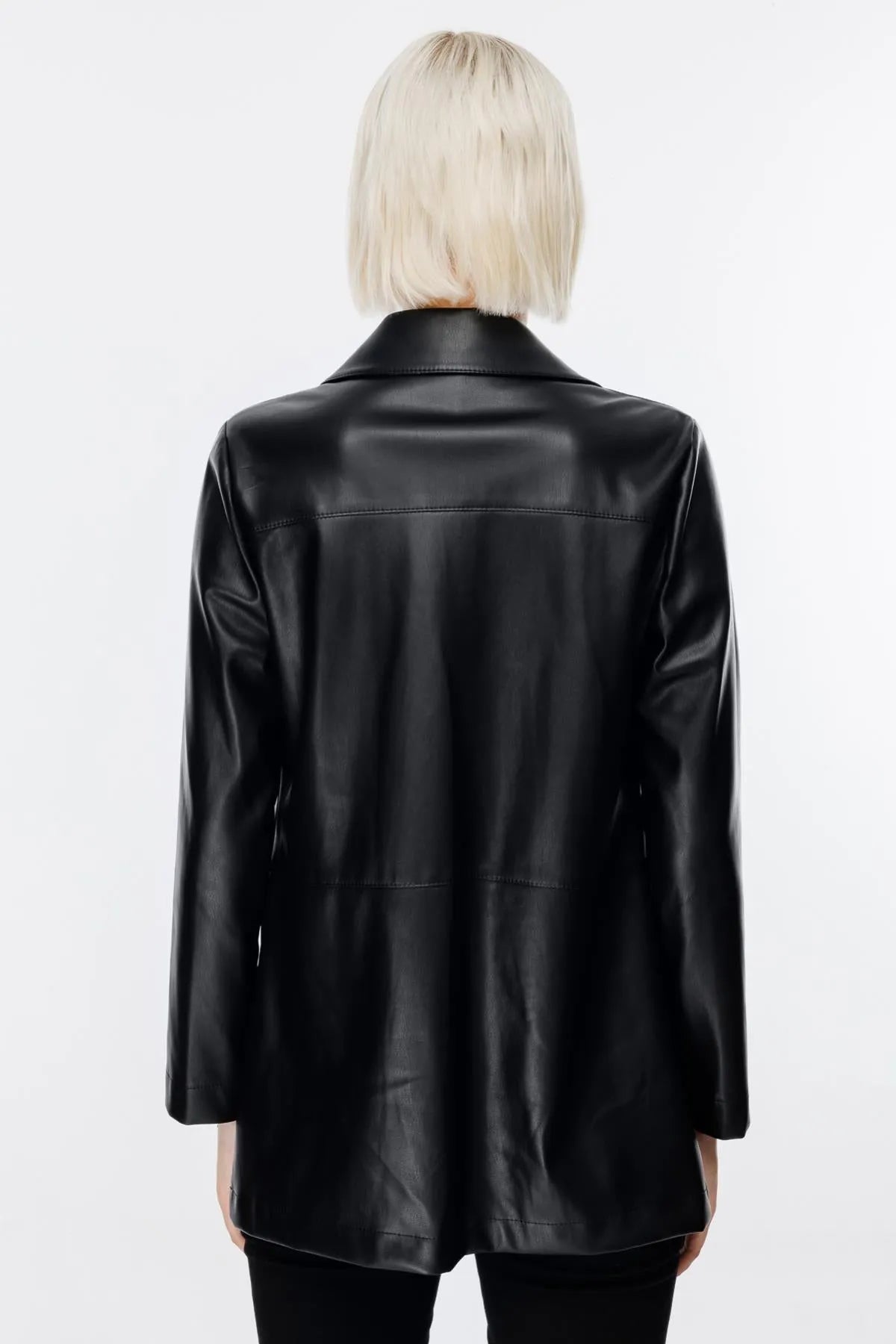 Leather Tunic with Flap Pocket