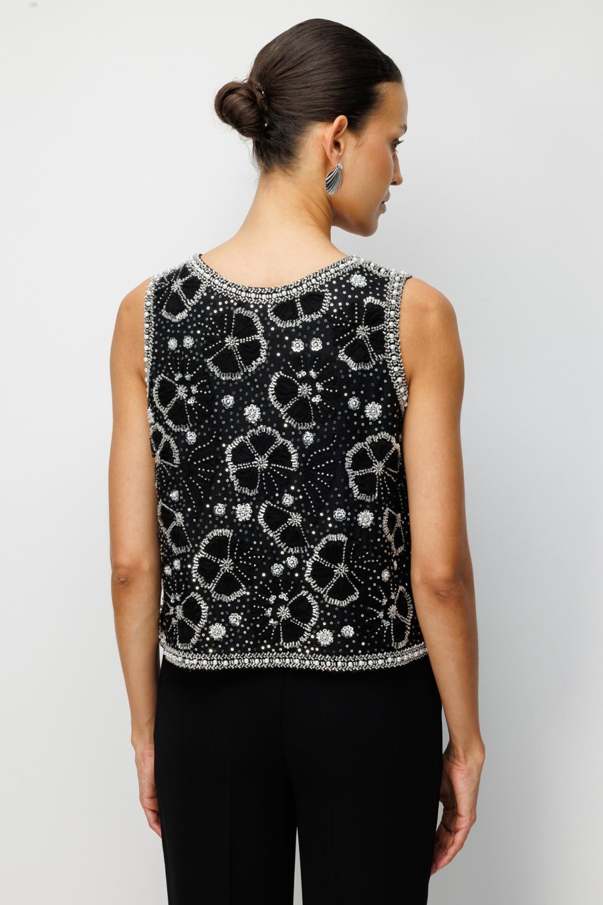 Sequin and Stone Embellished Blouse