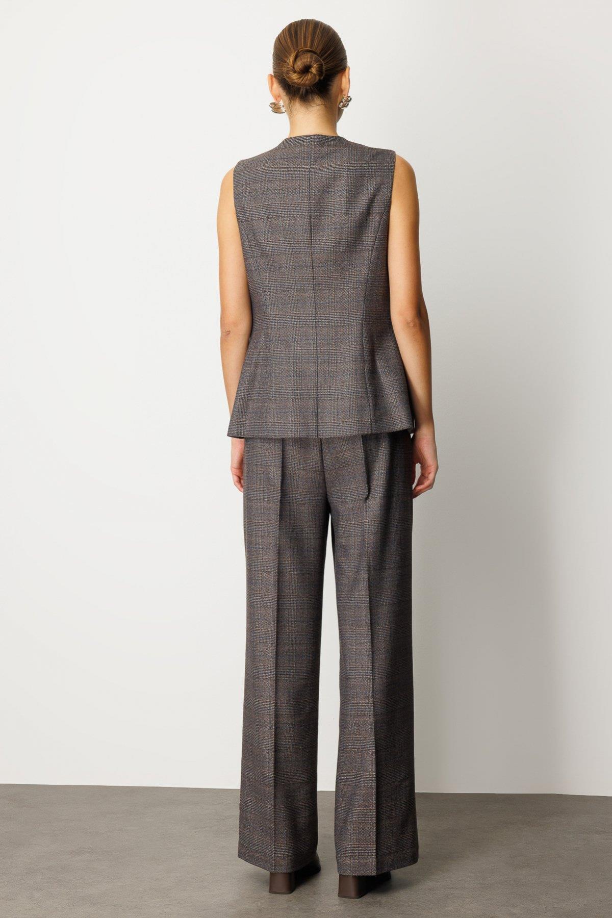 Ekoseli Fleto Cepli Yelek