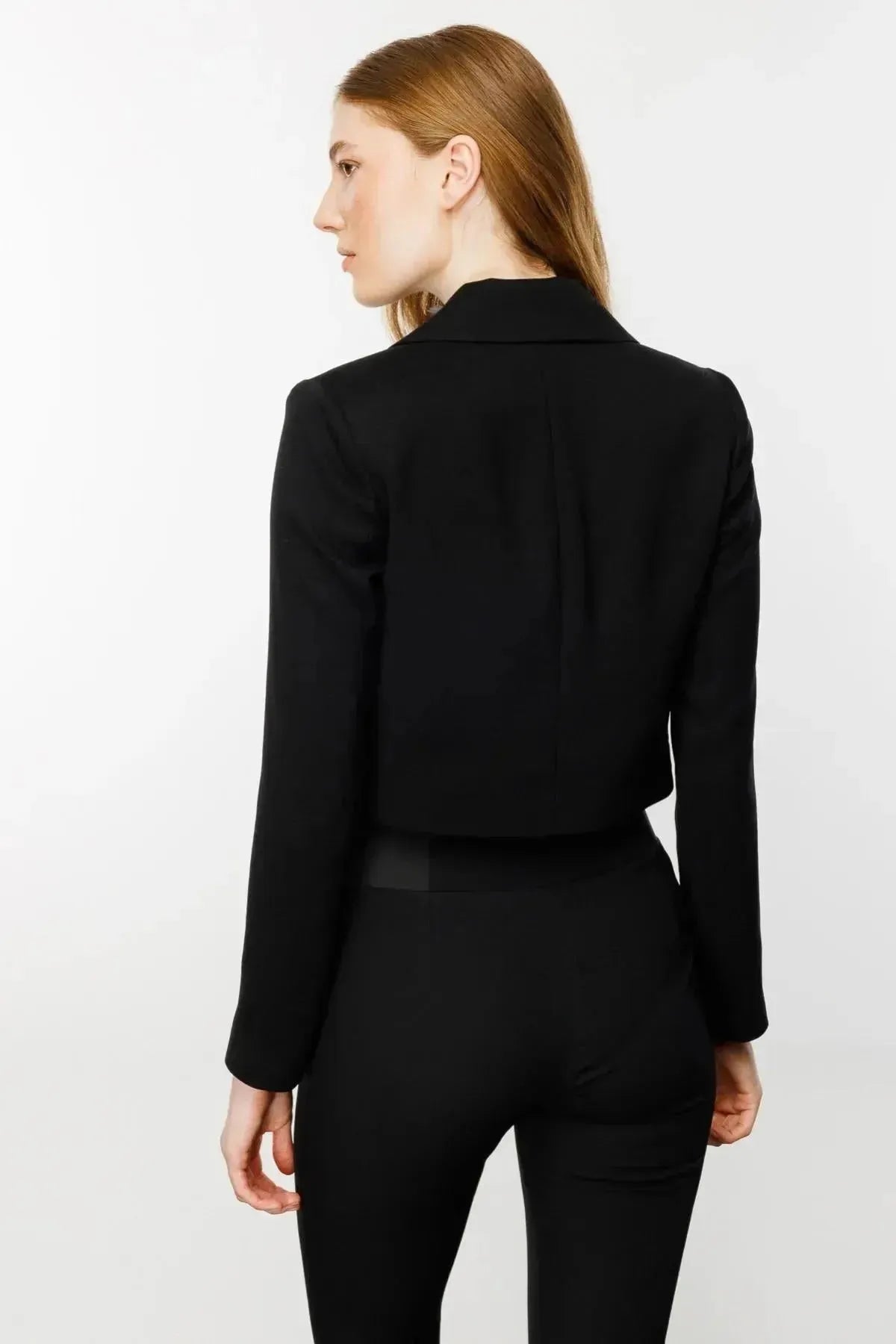 Short Jacket with Flower Brooch