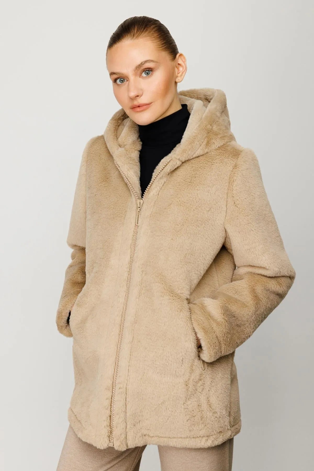 Hooded Plush Coat