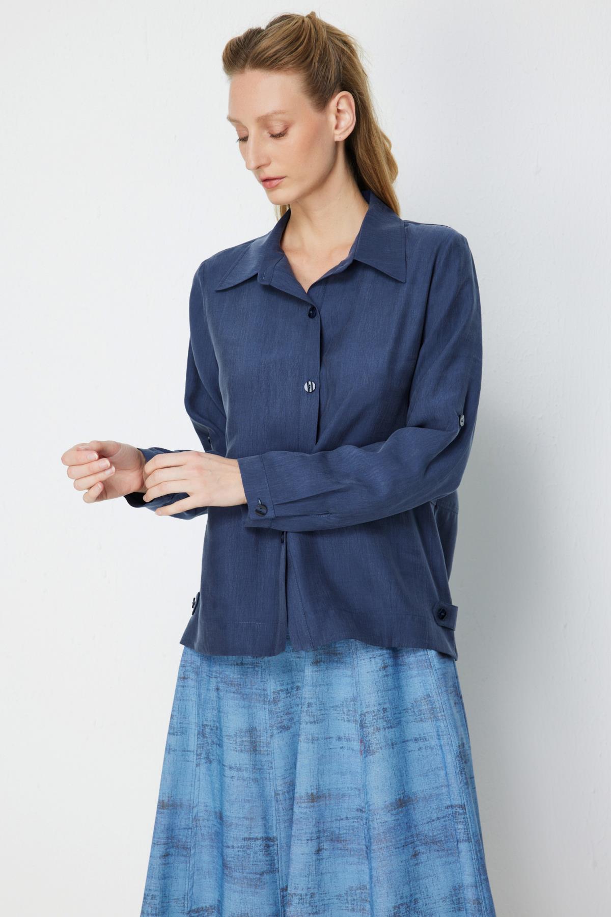 Shirt Collar Pocket Short Coat