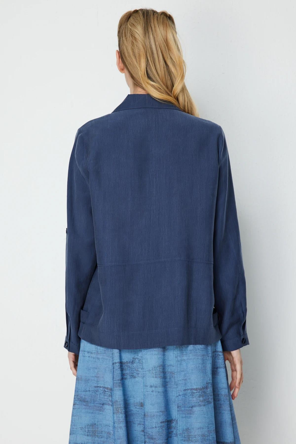 Shirt Collar Pocket Short Coat