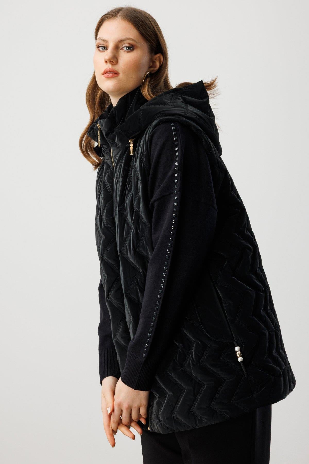 Kapüşonlu Büyük Beden Şişme Büyük Beden Yelek