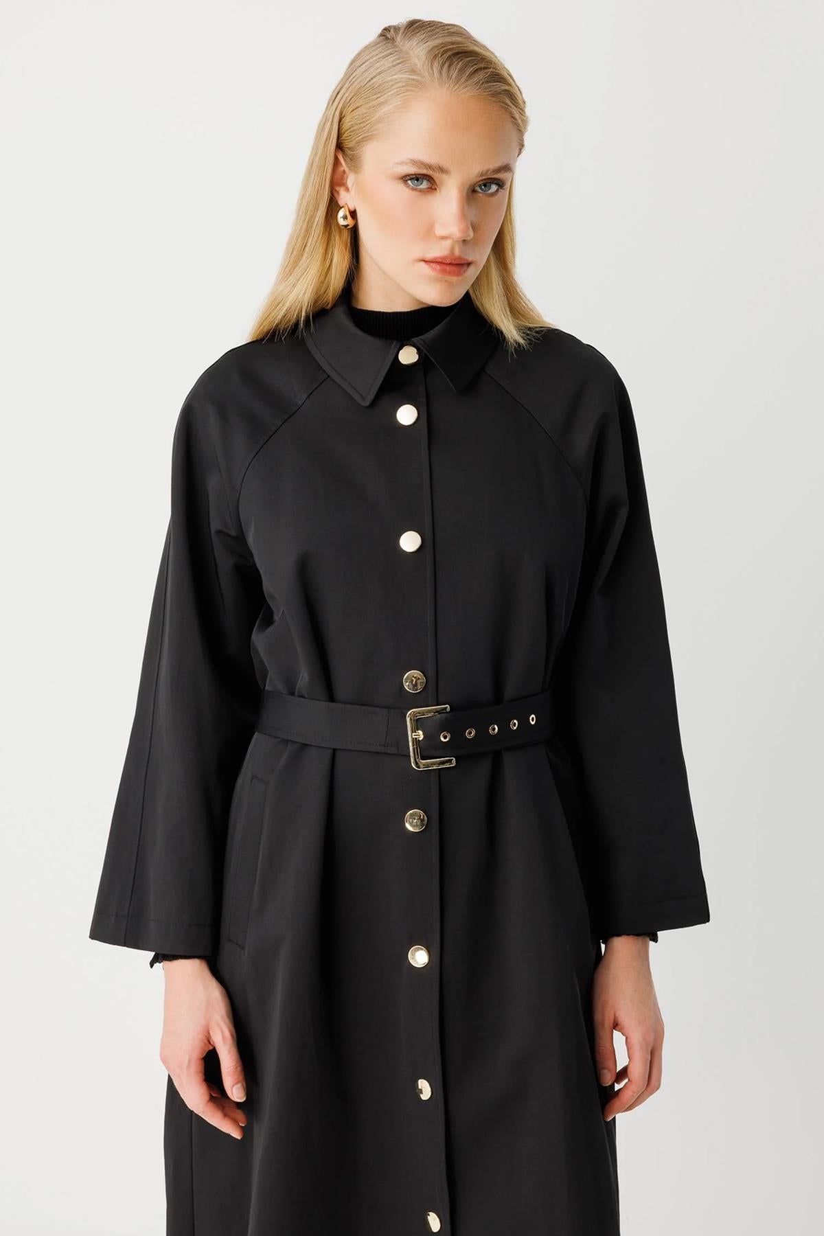 Coat with Belt Detail