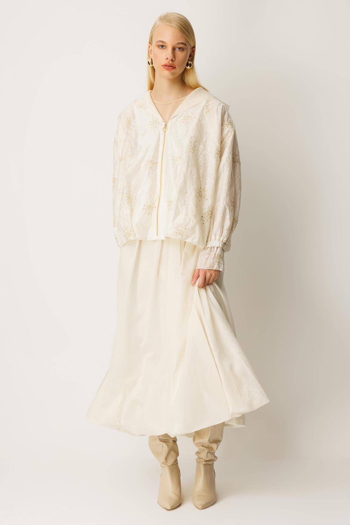 Hooded Zippered Short Tunic